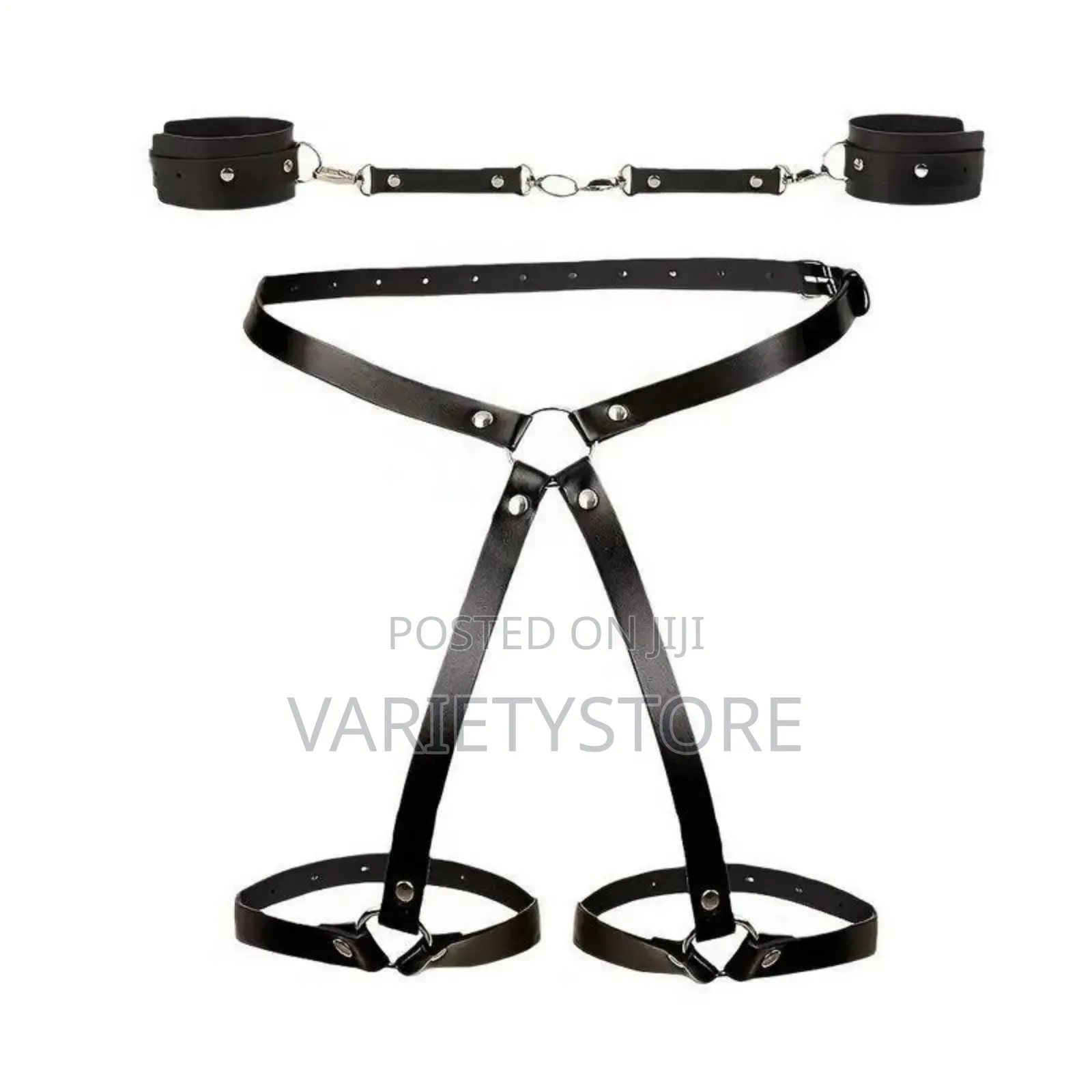 Bondage Leather Pu Belt Flirty Short With Bracelet
