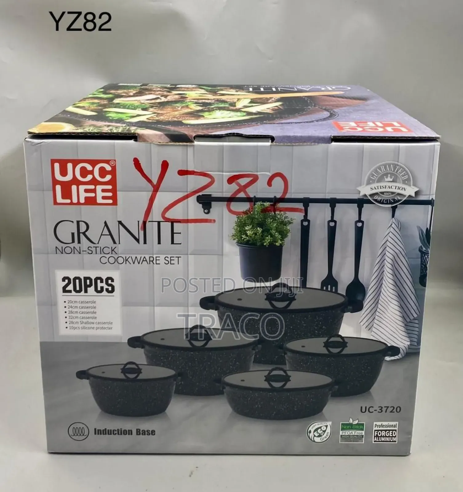 Ucc Life 20pcs High Quality Granite Non Stick Cookware Set
