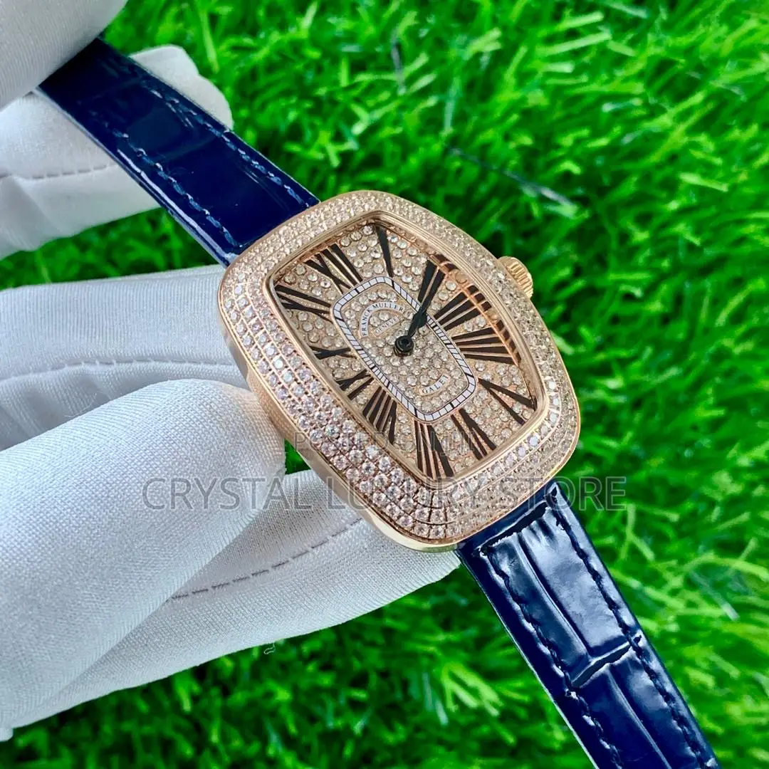 Franck Muller Quality Men Genuine Leather Wristwatch