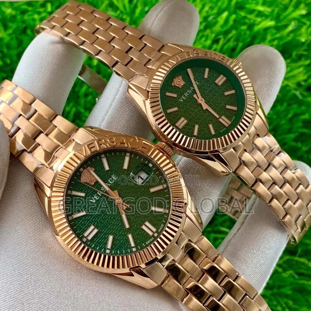 Versace Chain Watch Male and Female Battery Movement Each