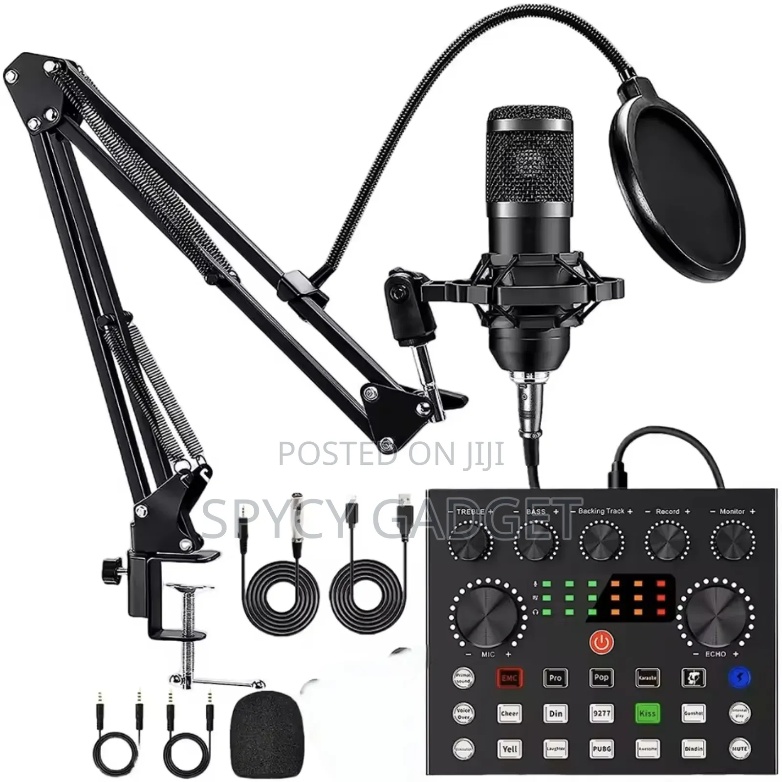 Podcast Full Kits Condenser Microphone With Audio Jacks