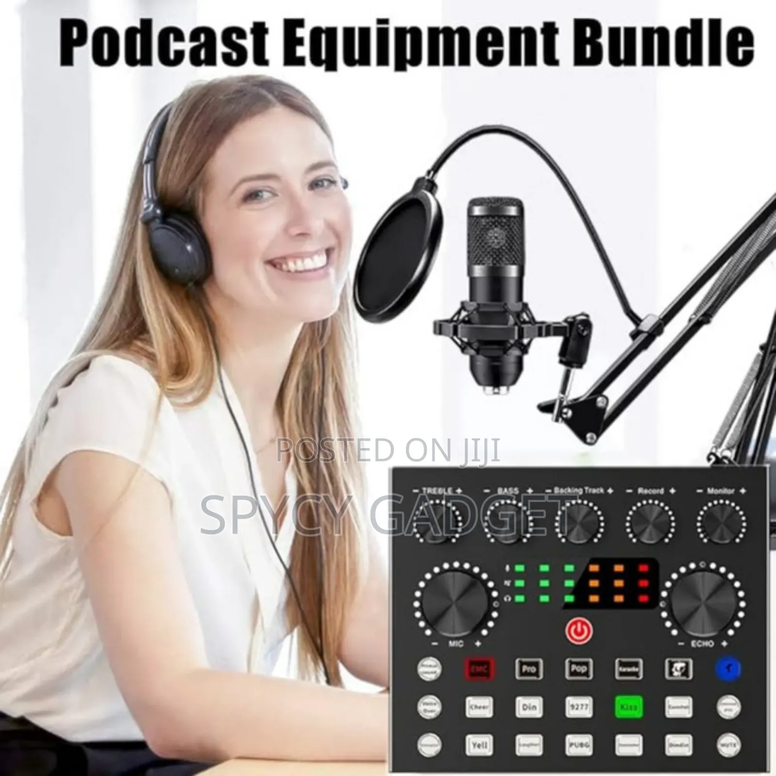 Podcast Full Kits Condenser Microphone With Audio Jacks