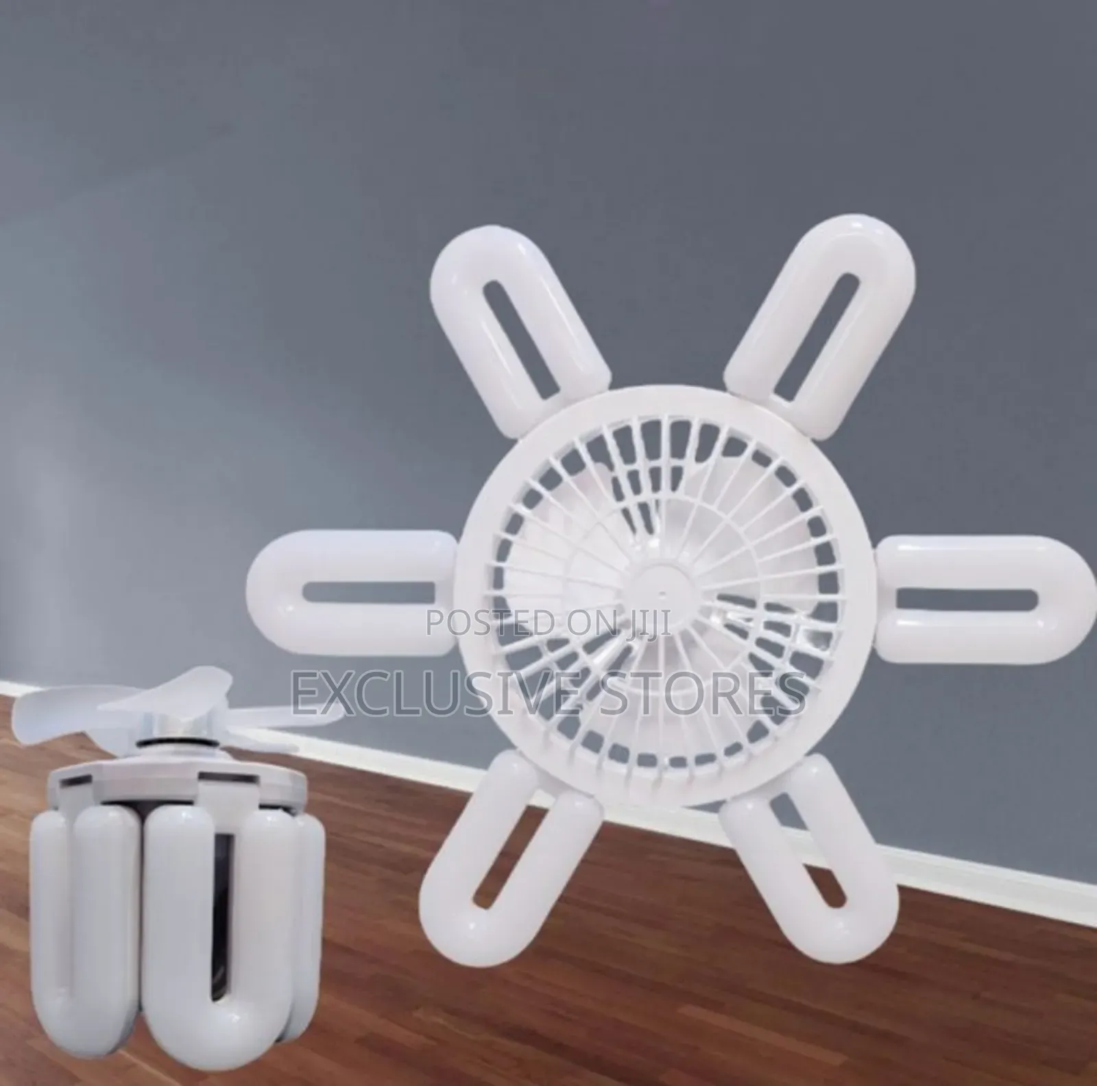 U-Shaped Mini Ceiling Fan With Light
