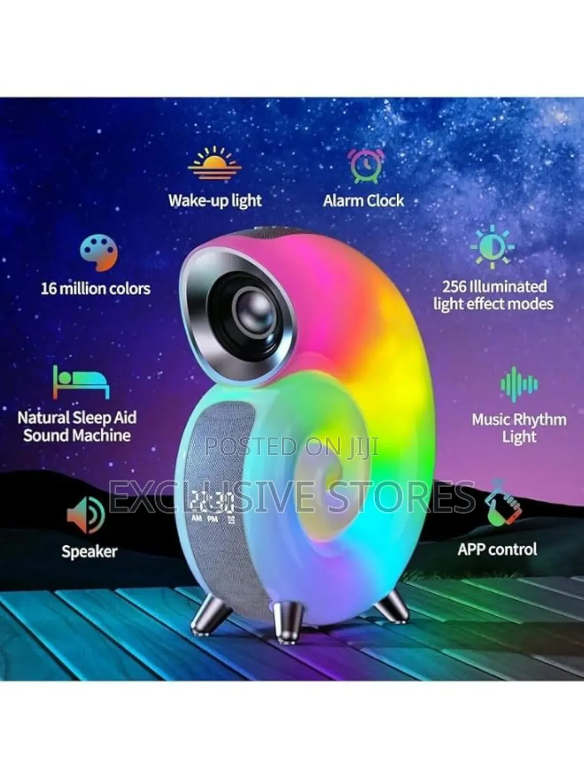 Desktop Bluetooth Speaker, Alarm Clock and RGB Light