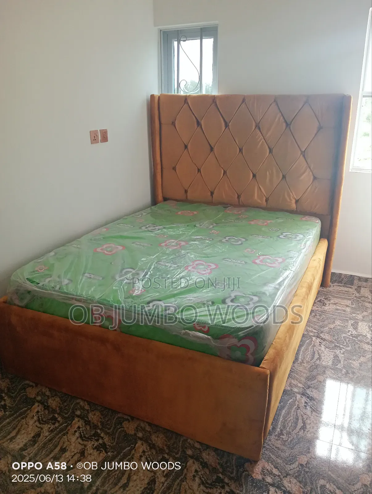 Gold 4 by 6 Tufted Bedframe