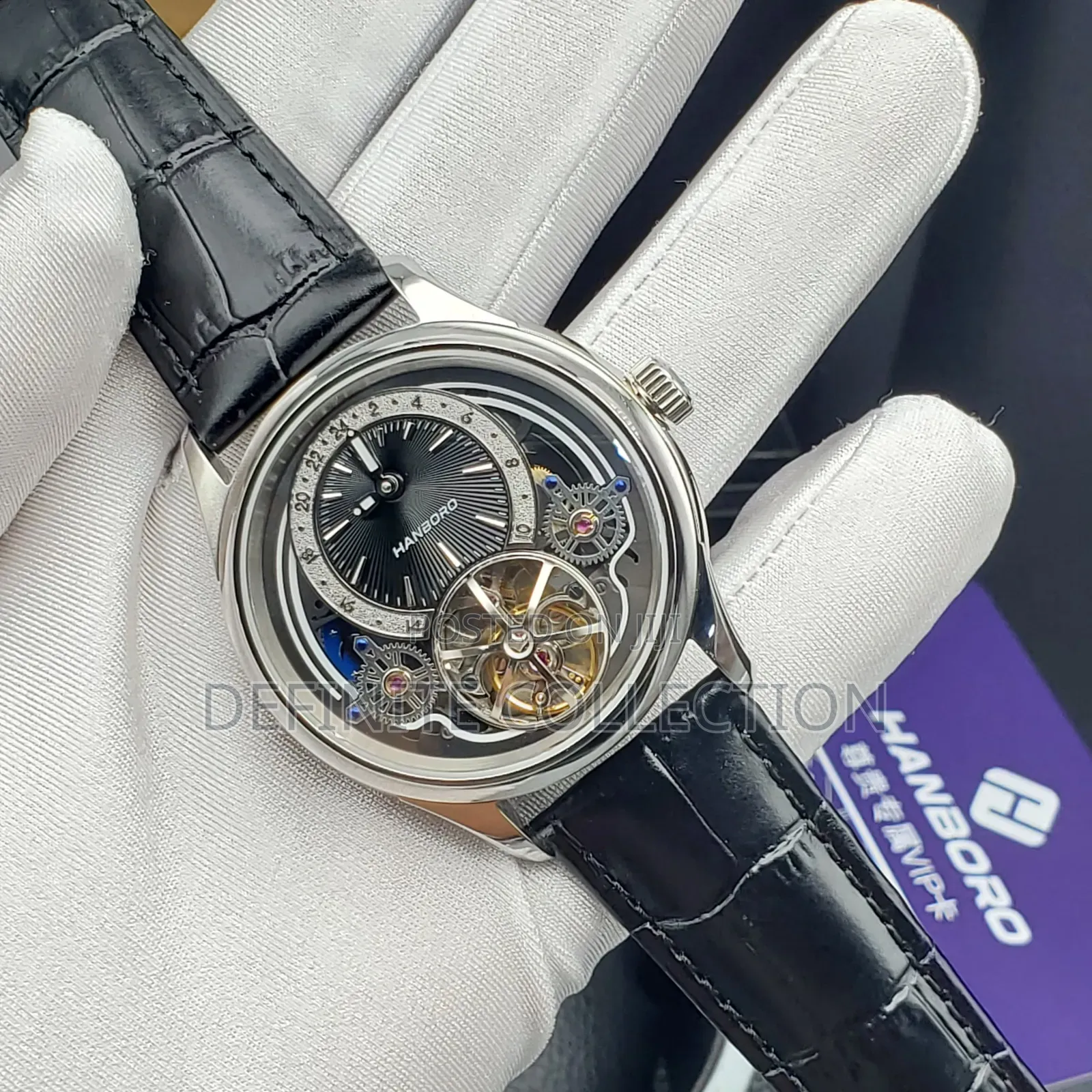Hanboro Leather Luxury Wristwatch