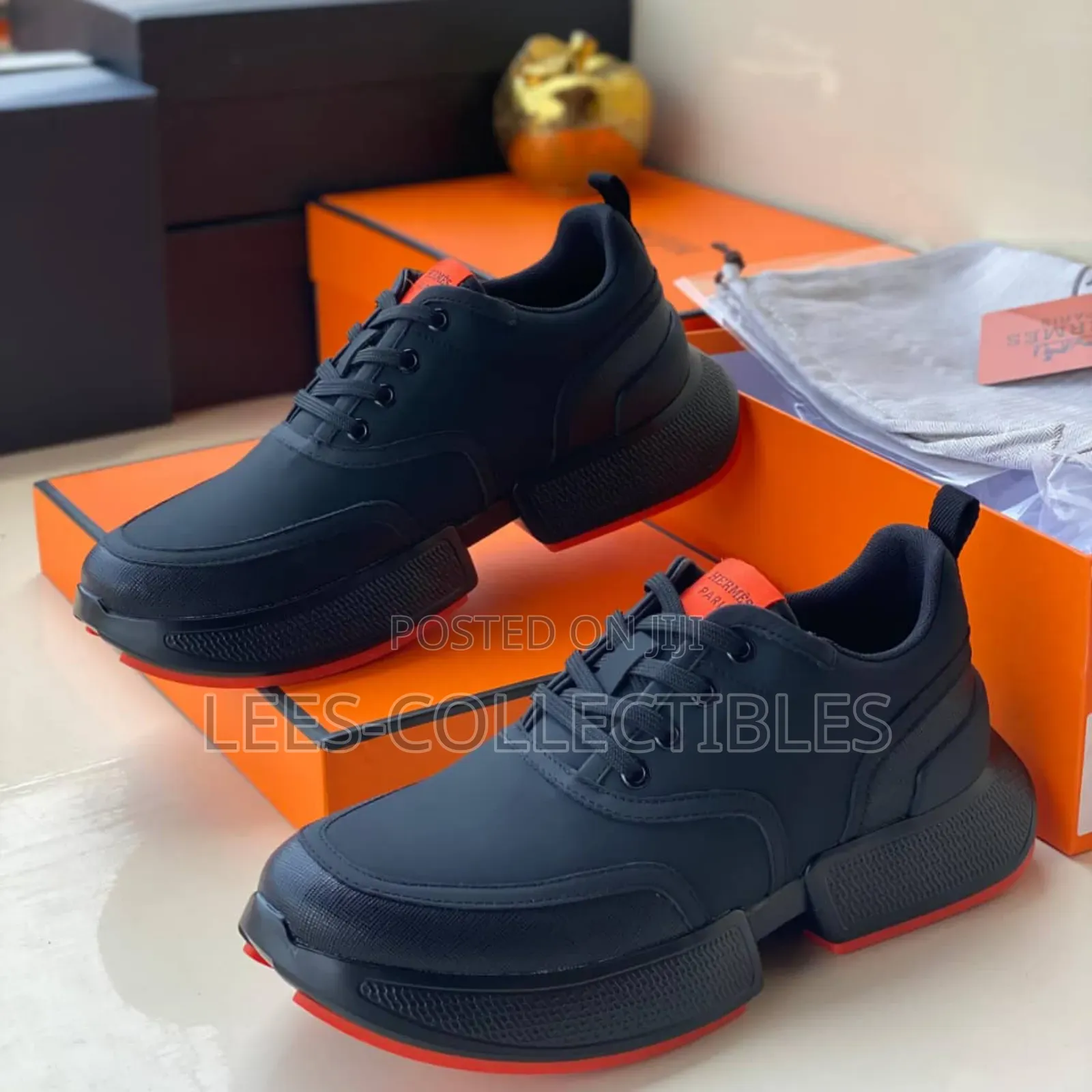 Top Quality Hermes Paris Laceup Sneakers