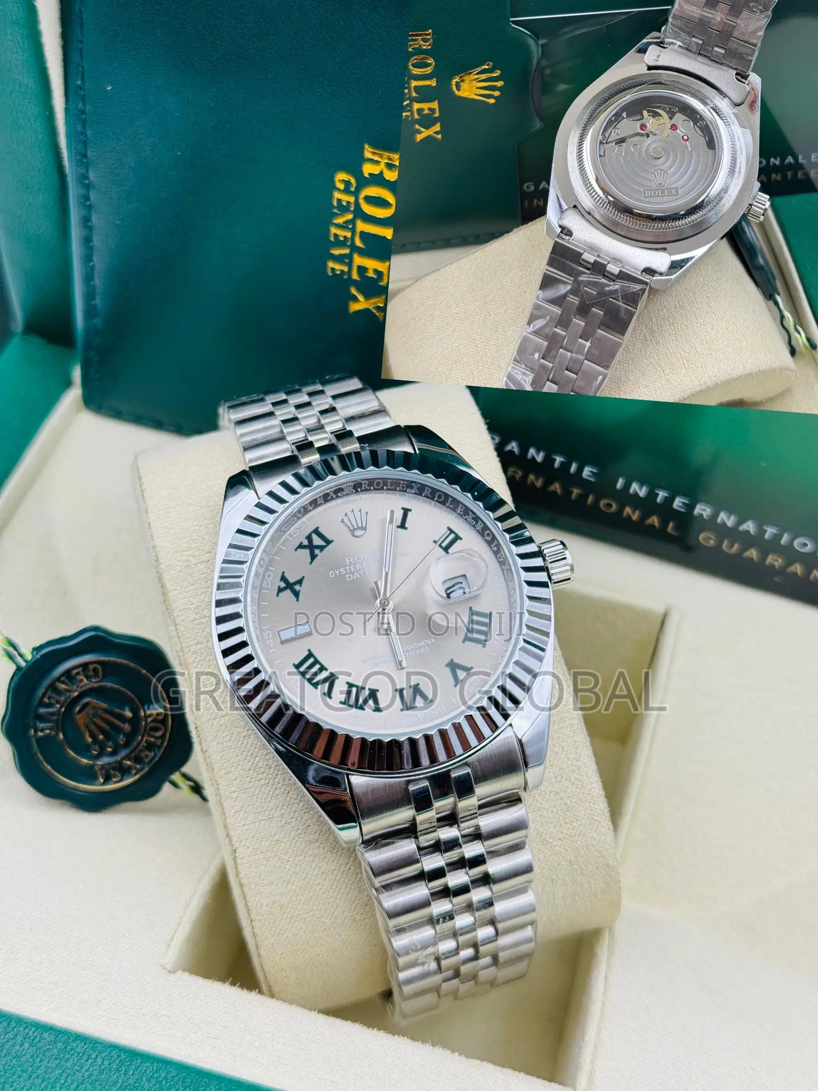Rolex Oyster With Automatic Movement Transparent Glass Back