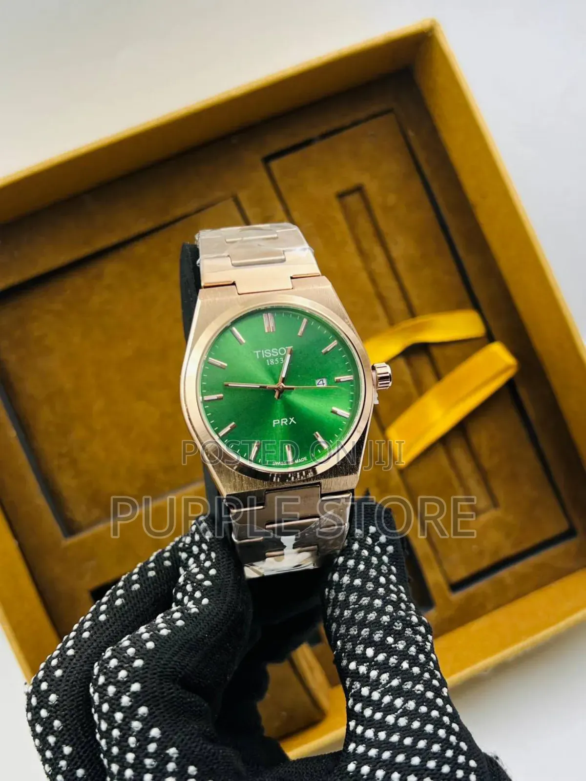 Tissot PRX Steel Watch for Men Gold and Rosegold
