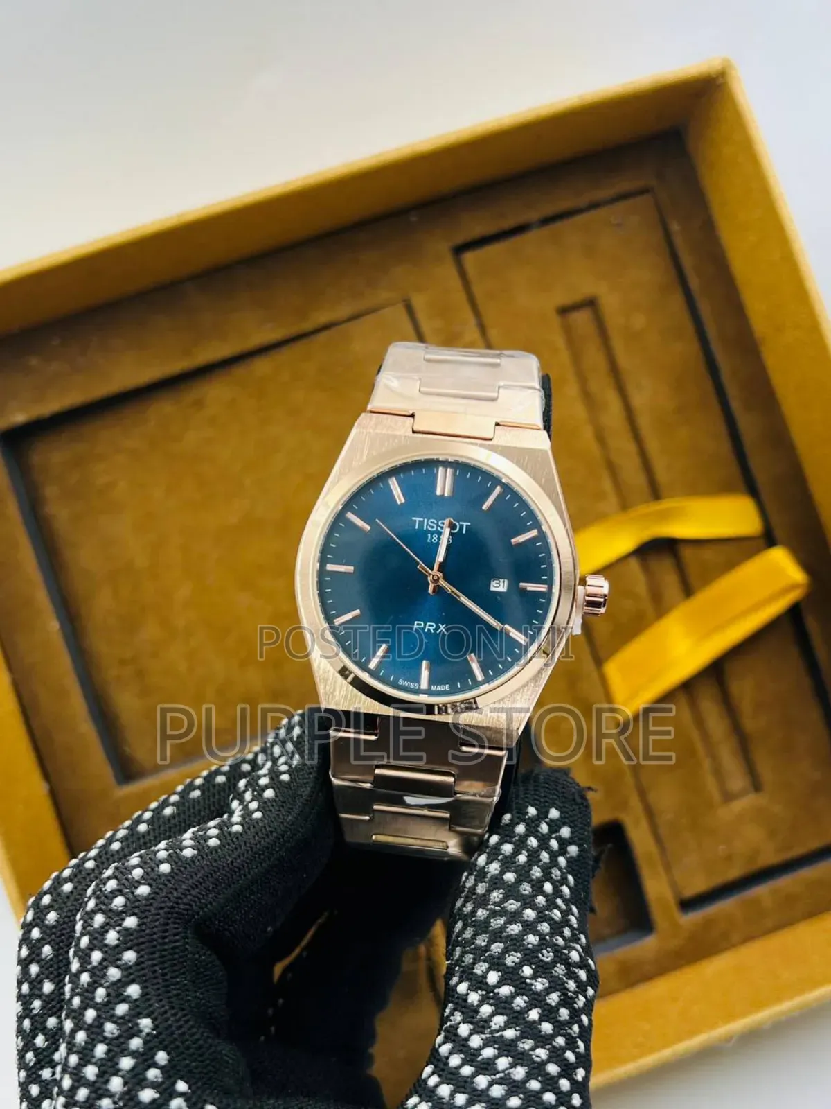 Tissot PRX Steel Watch for Men Gold and Rosegold