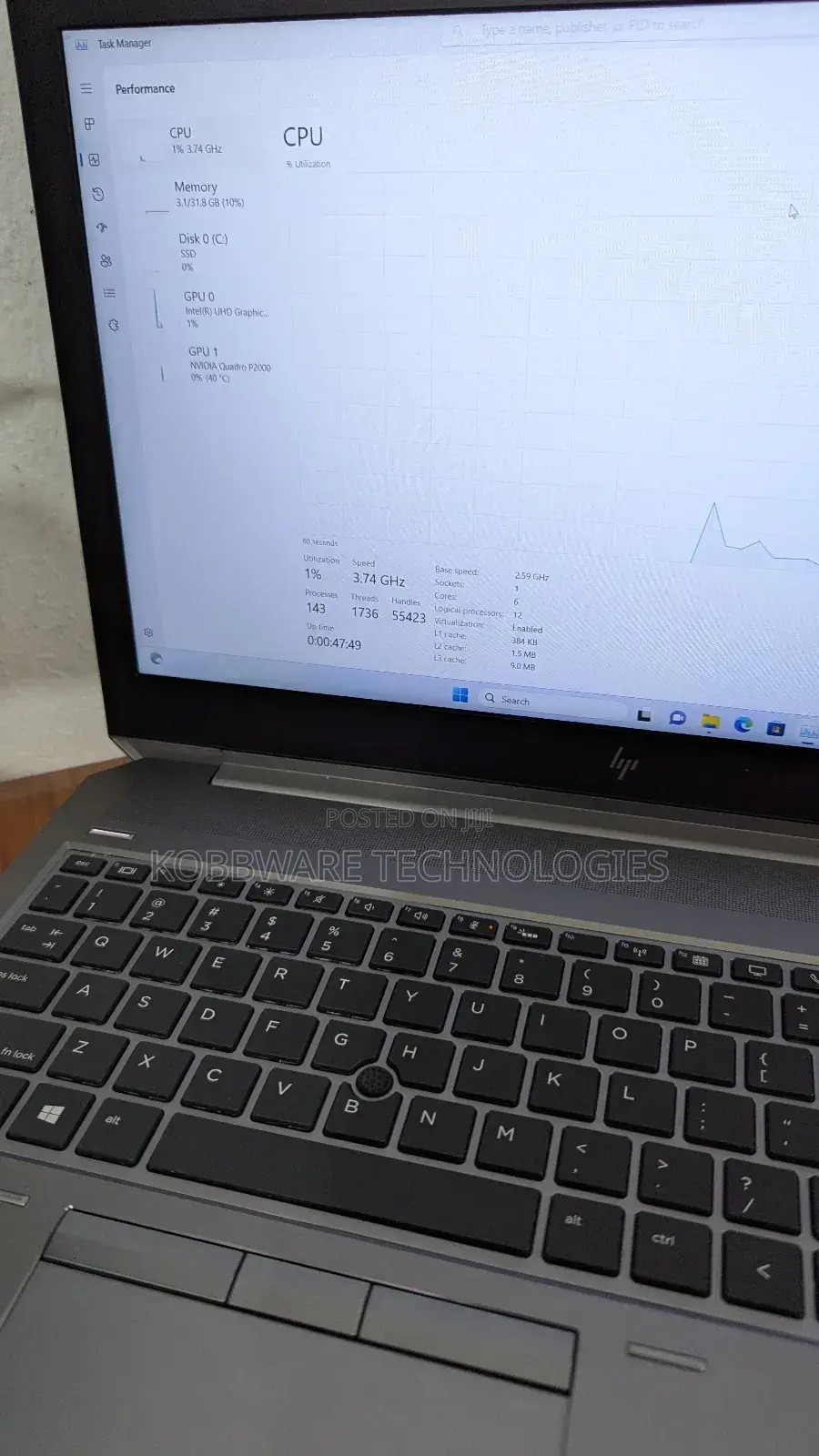 Laptop HP ZBook 15 32GB Intel Core I7 SSD 512GB