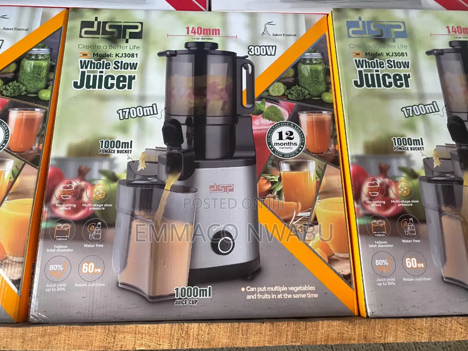 DSP Whole Slow Juicer 300watts
