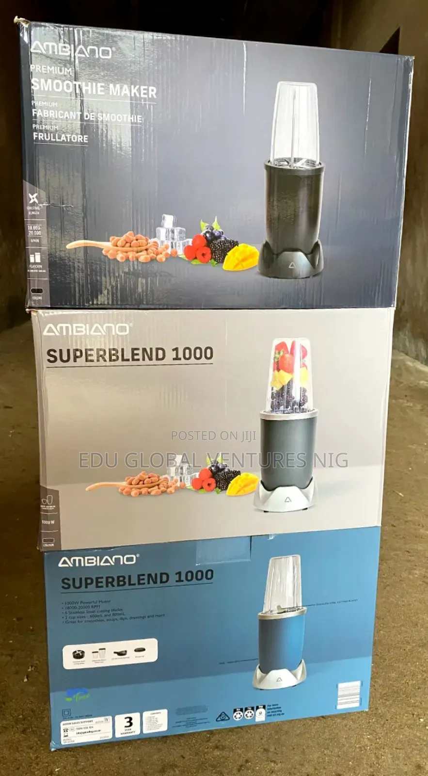 Ambiano Superblend 1000 Premium Smoothie Blender. 1000watts