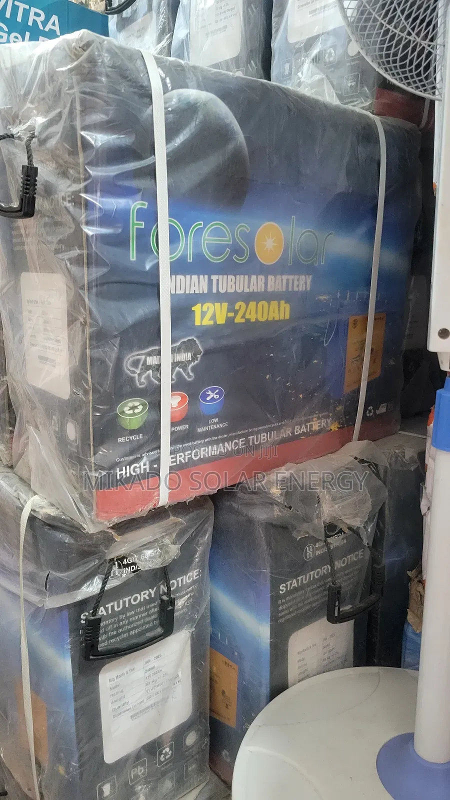 240ah 12v Foresolar Indian Tubular Battery