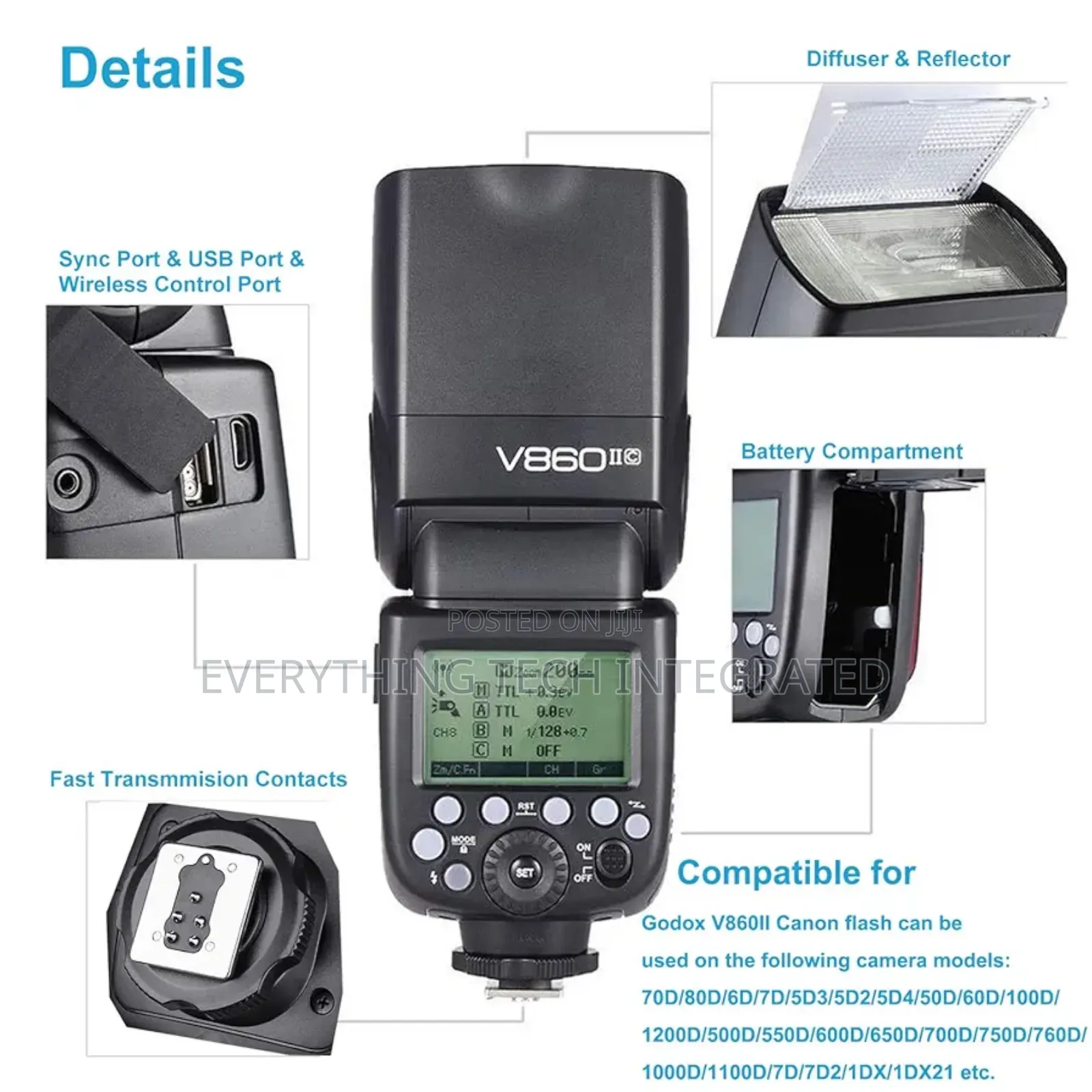 Godox Ving V860ii-C E-TTL Li-Ion Flash Speedlite for Canon