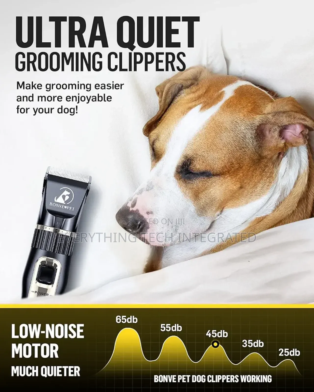 Dog Grooming Kit 2-Speed Low Noise Dog Clippers for Grooming