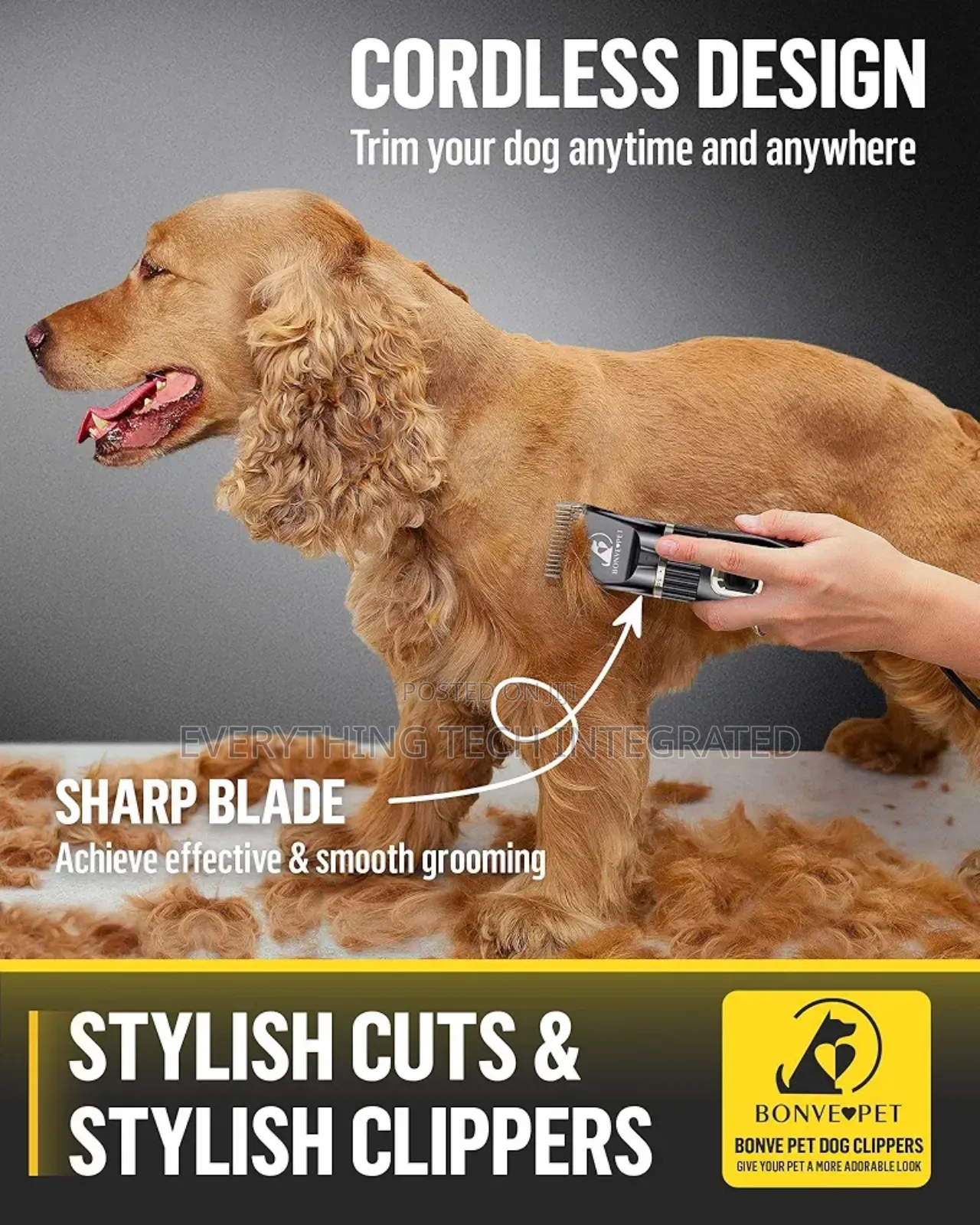 Dog Grooming Kit 2-Speed Low Noise Dog Clippers for Grooming