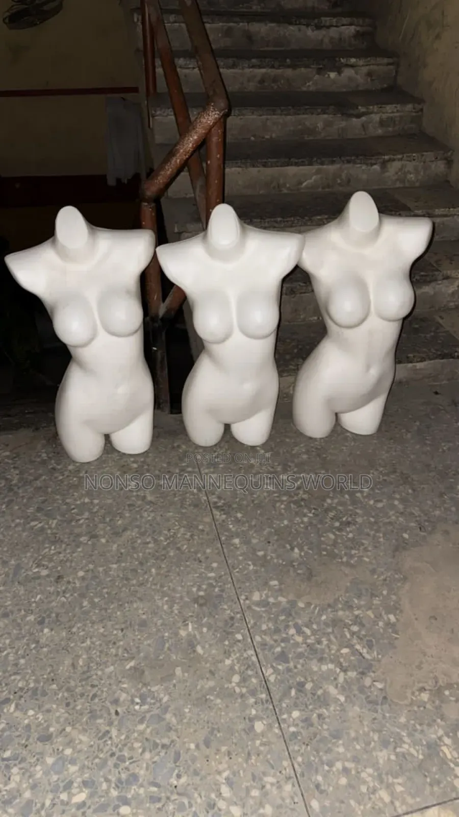 Pant And Bra White Display Half Mannequin