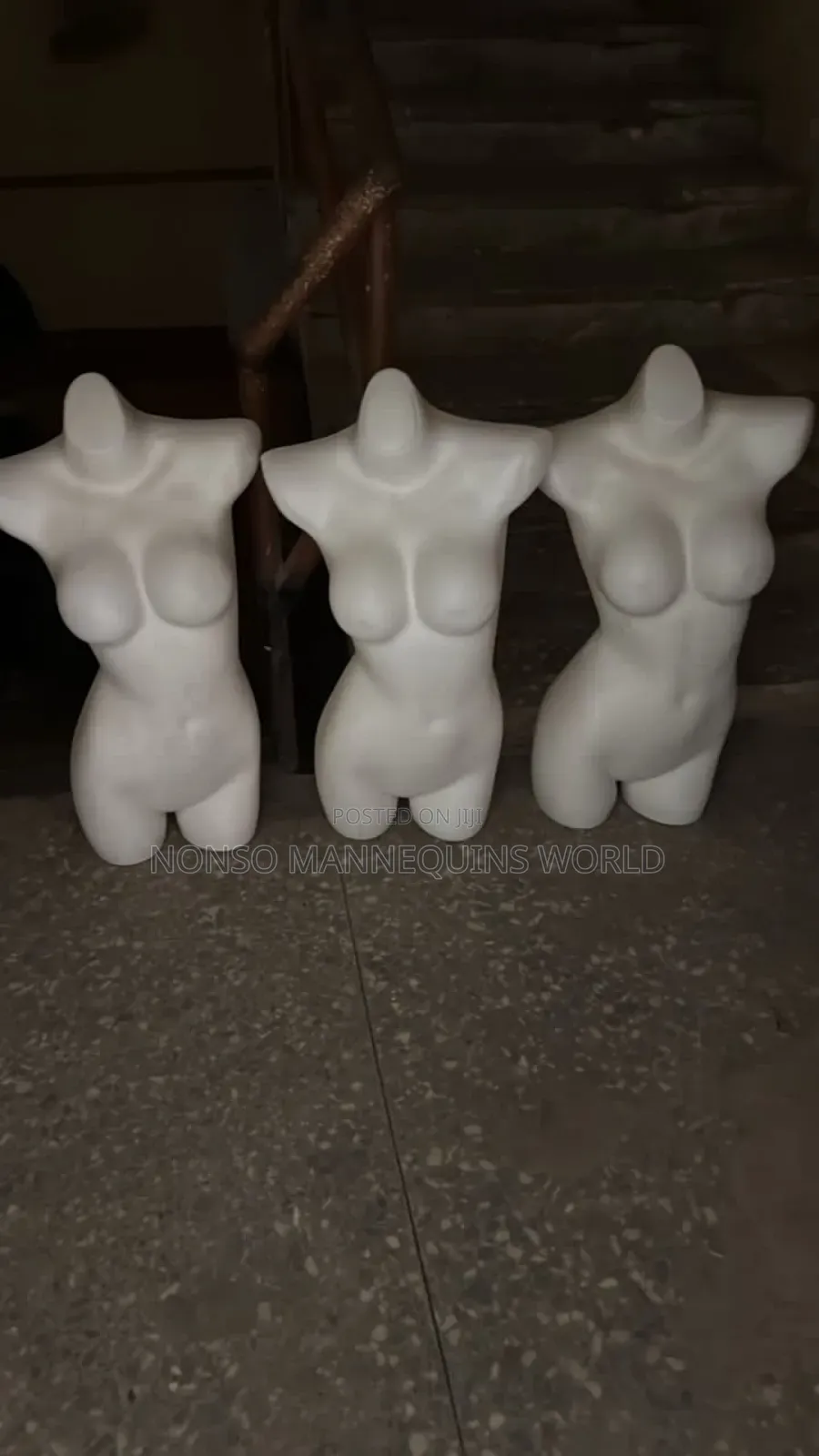 Pant And Bra White Display Half Mannequin