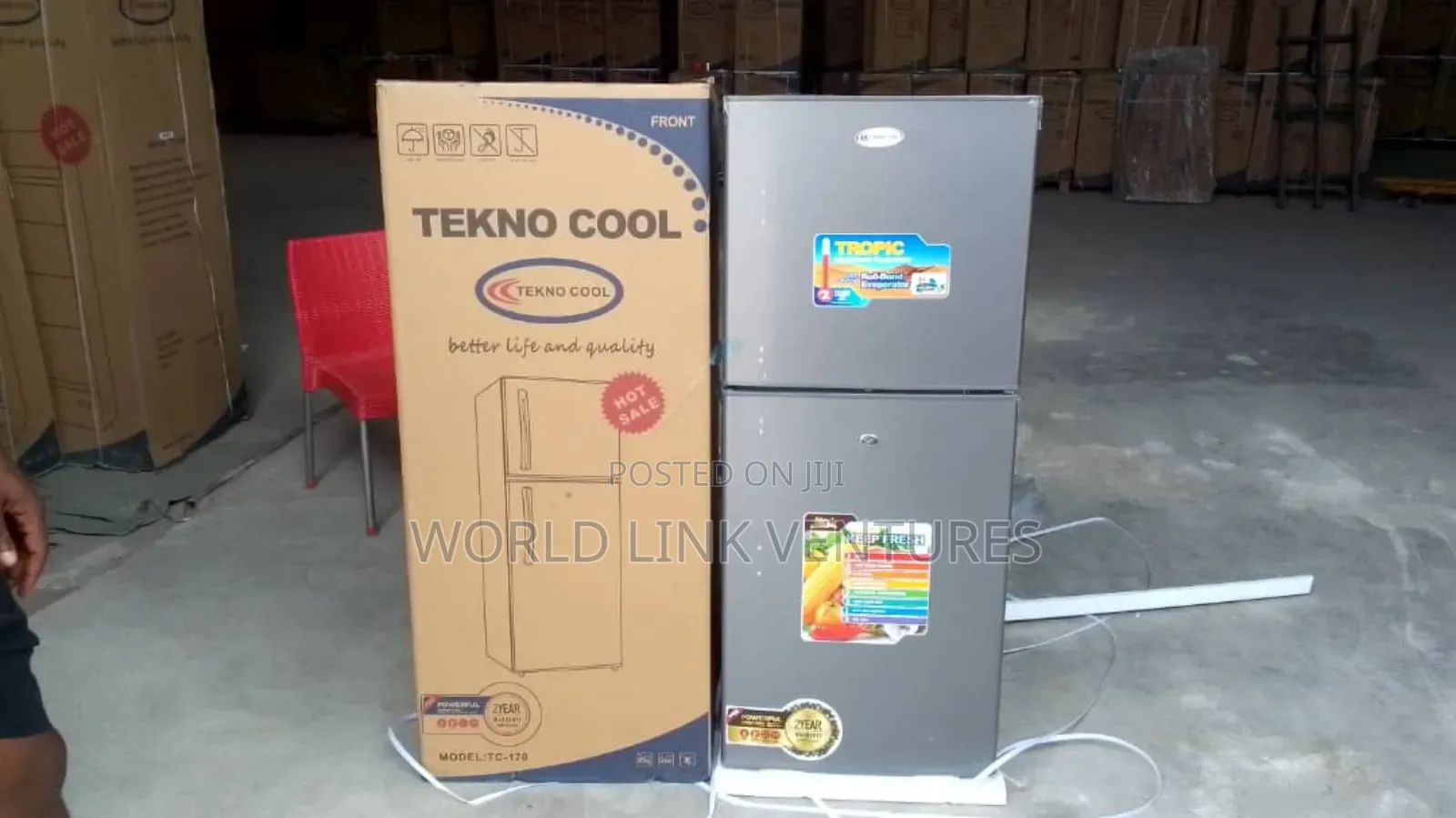 Tekno Cool Double Door Standing Fridge 118l