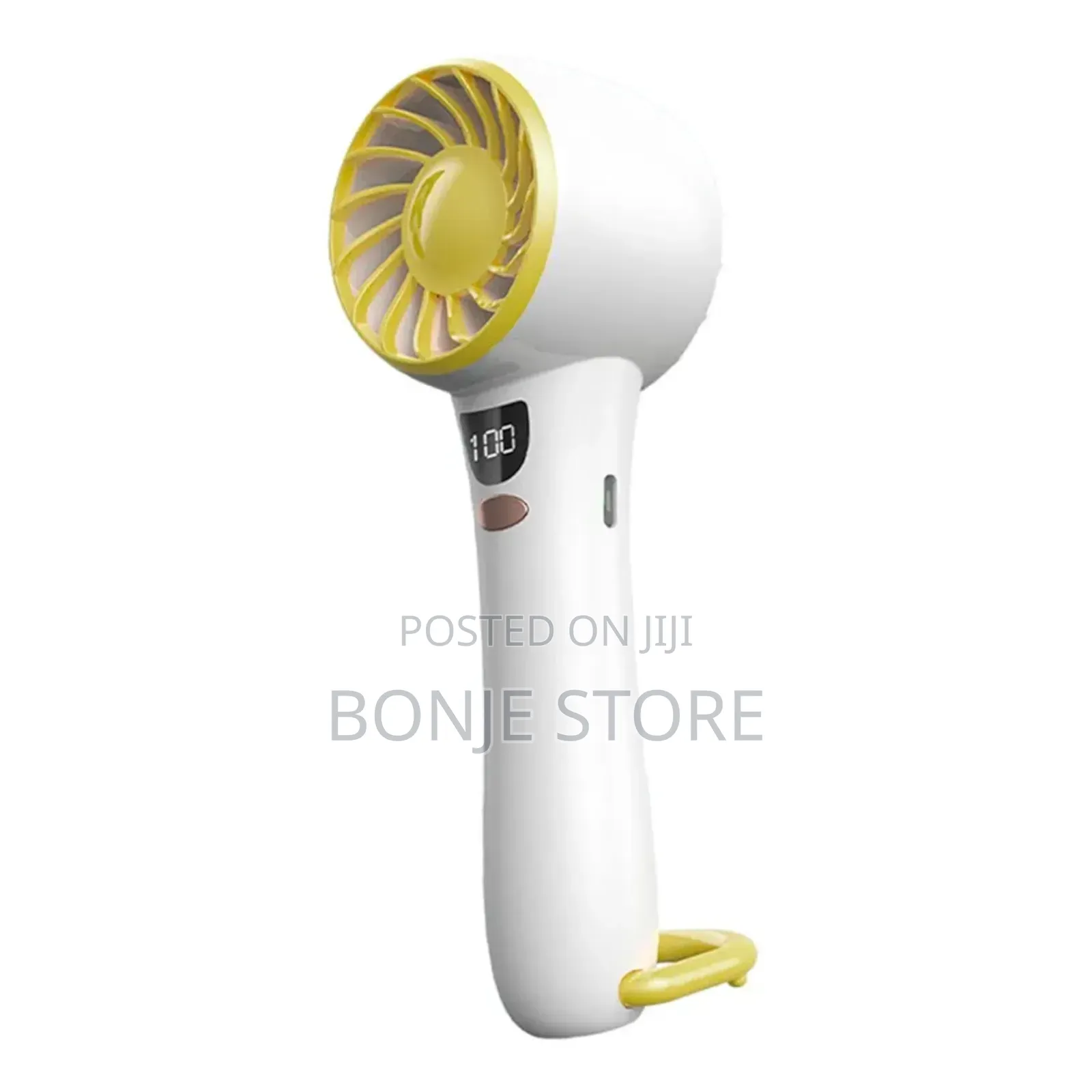 High Speed Mini Rechargeable Digital Display Fan With Led Light