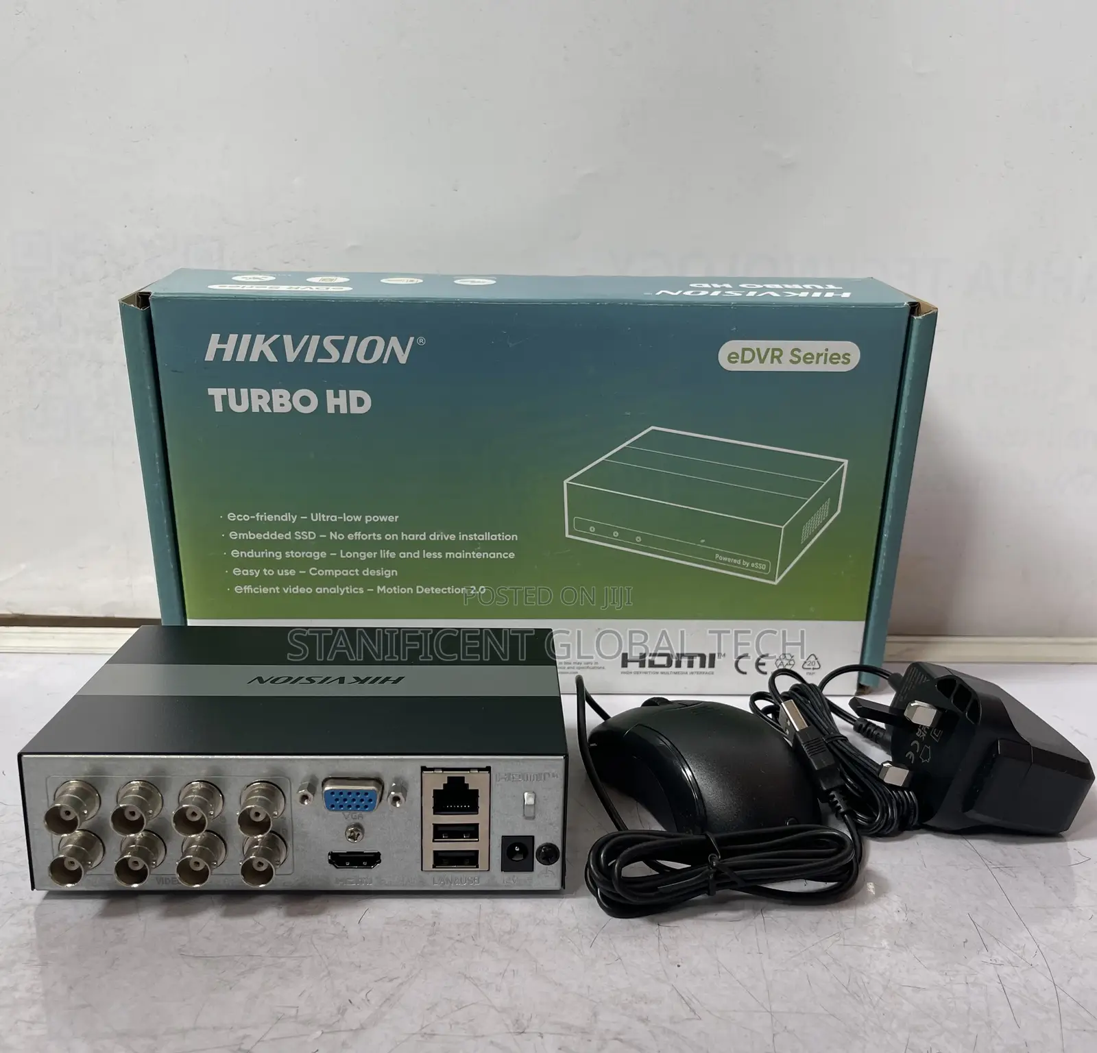 Hikvision 2mp 8ch Audio E-dvr (With Inbuilt 480gb Ssd)