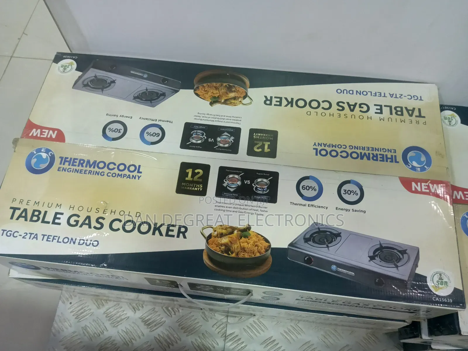Haier Thermocool Tec 2 Burner Teflon Table Gas Cooker