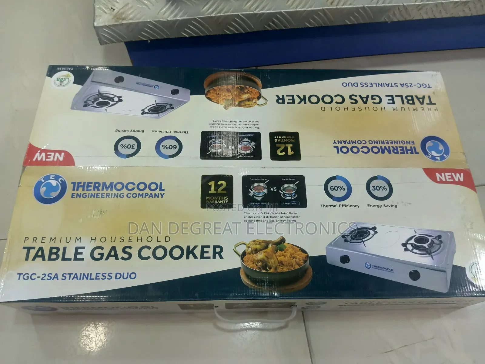 Haier Thermocool Tec 2 Burner Stainless Table Gas Cooker