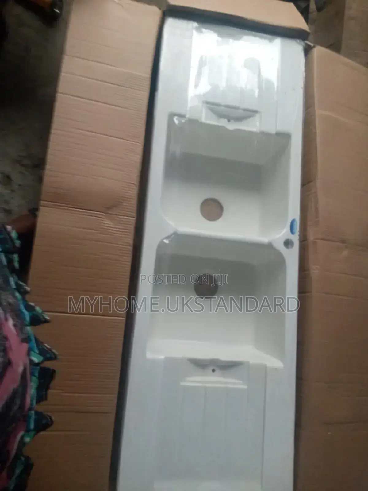 Marble Acrylic Double Kitchen Sink With Tray and Accessories