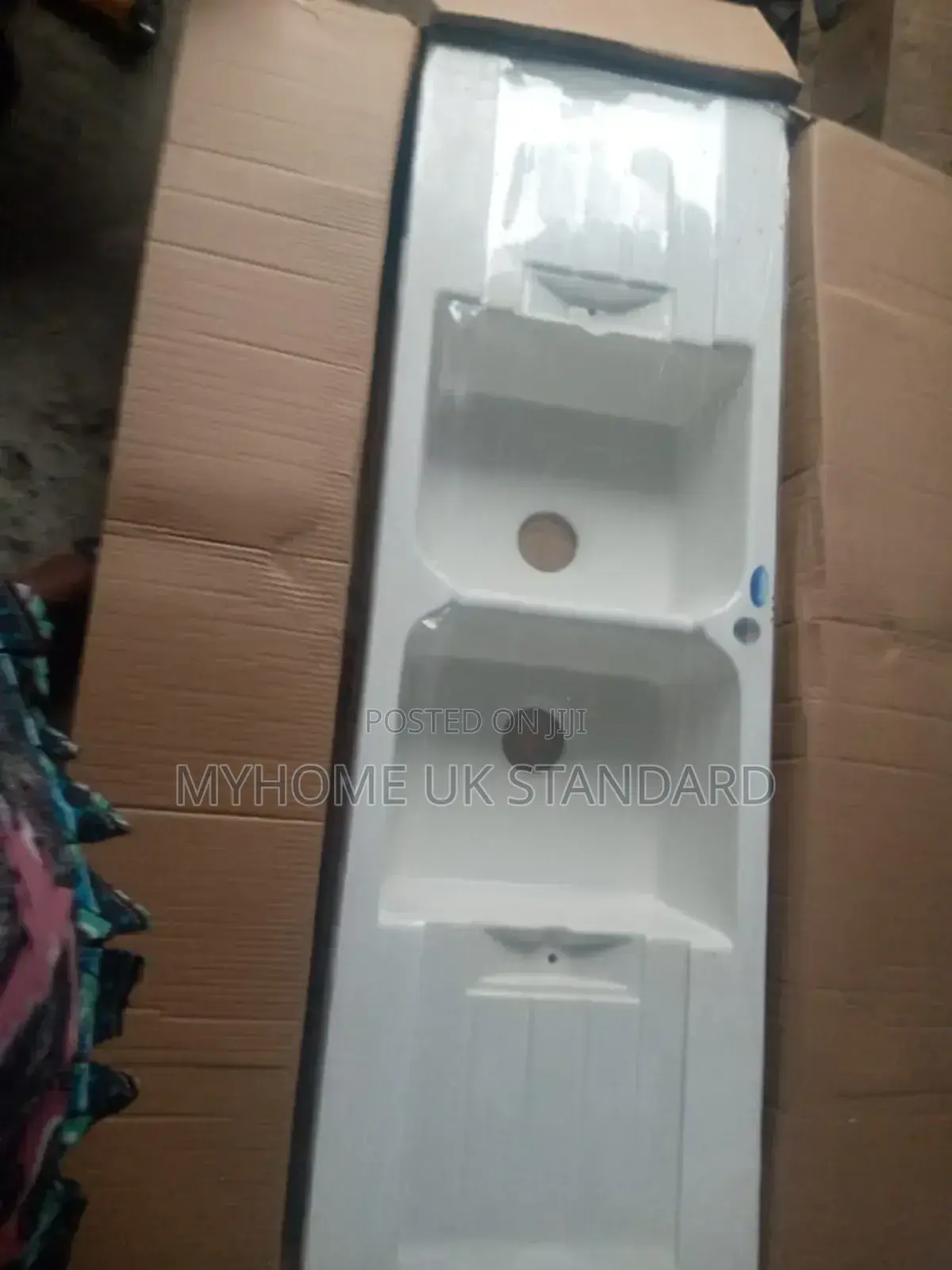 Marble Acrylic Double Kitchen Sink With Tray and Accessories