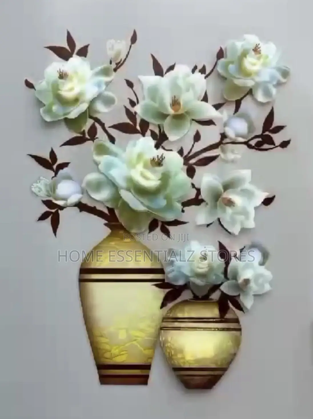 3d Floral Vase Wall Sticker Decal for Fridge, Door - Wall Flower Decor