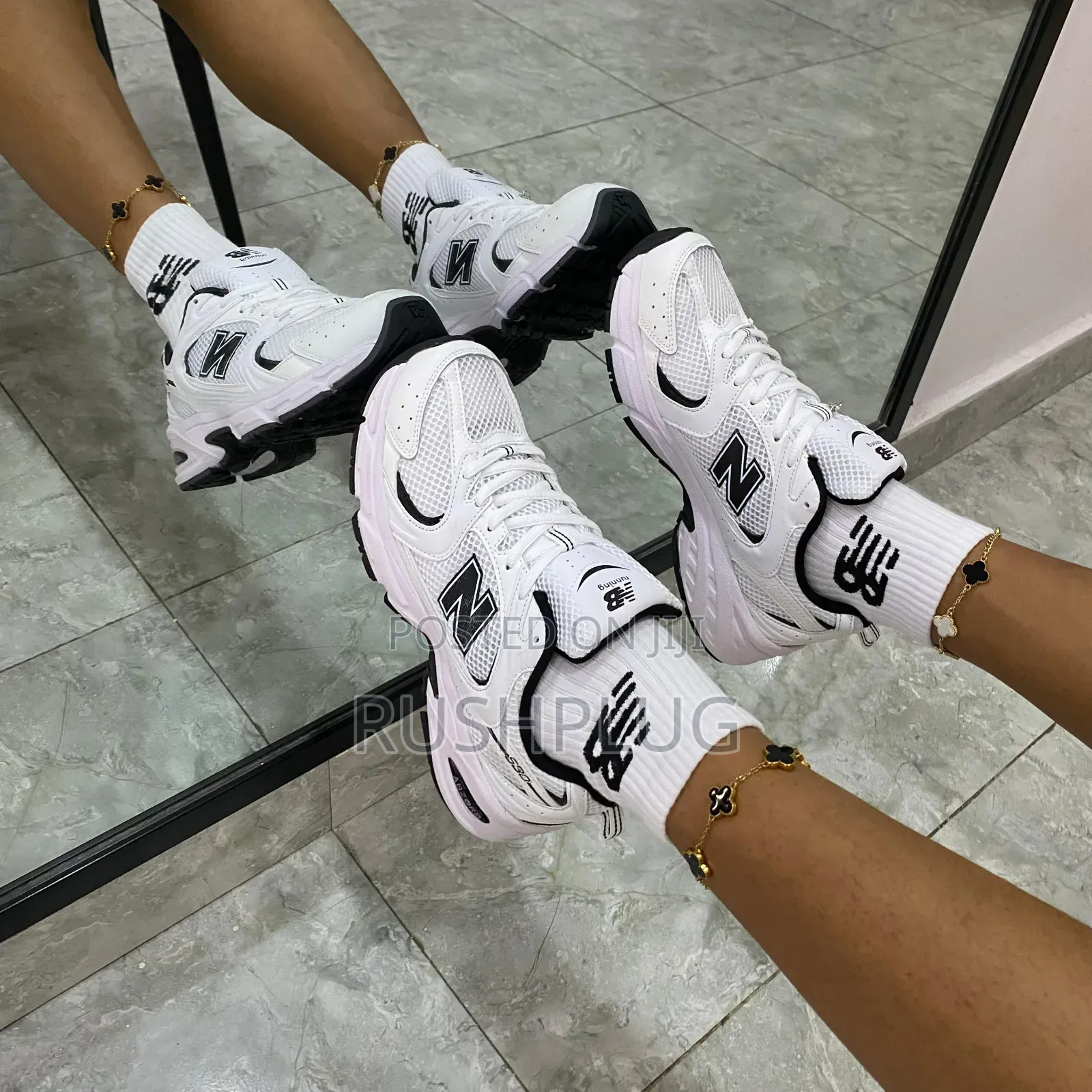 New Balance 530 White Black Sneakers