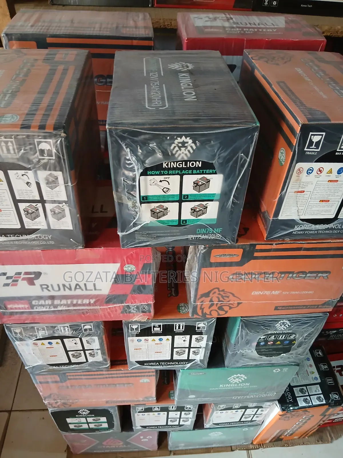 Car Battery 75ah Korea