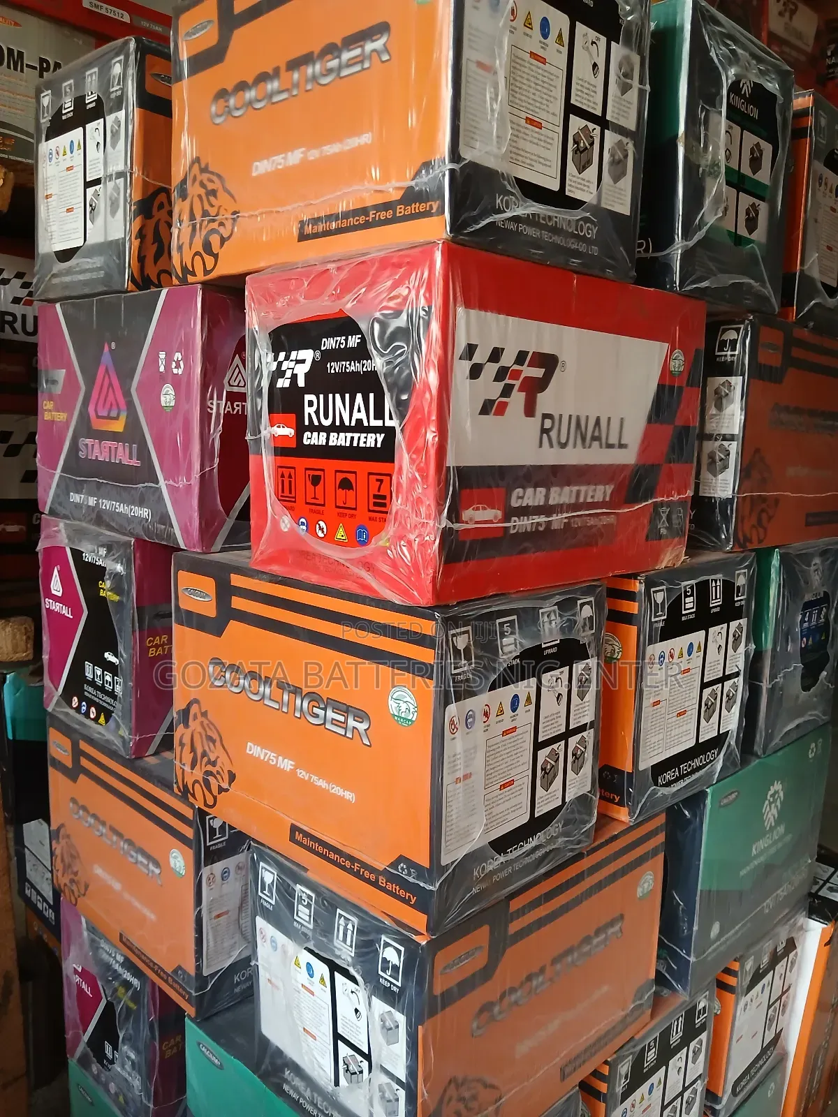 Car Battery 75ah Korea