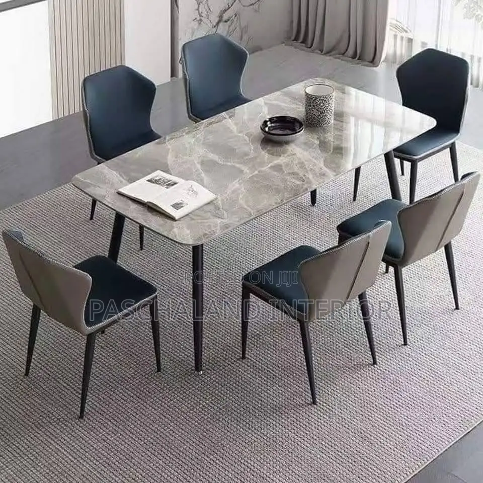 Marble Top Dining Set With 6 Seaters