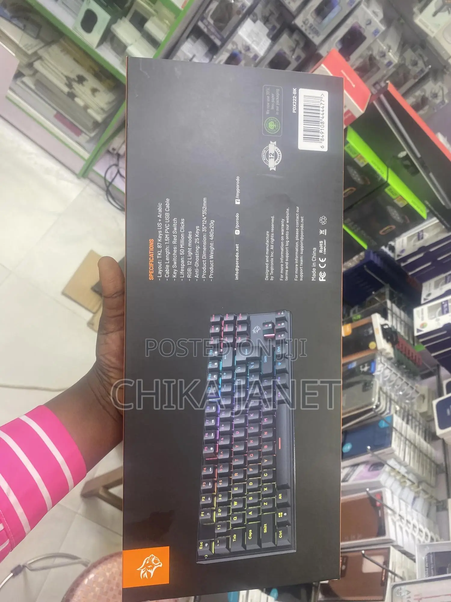 Porodo TLK Mechanical Gaming Keyboard