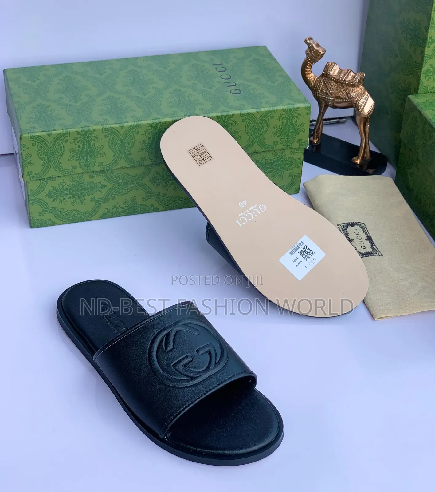 Gucci Slides Leather Slippers