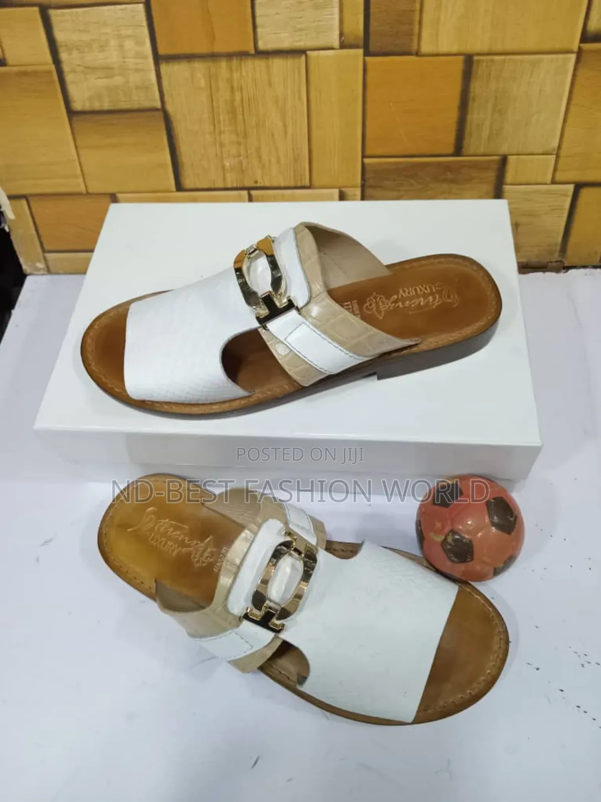 Blue Leather Italian Slippers
