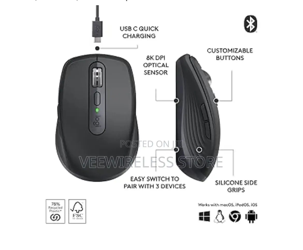 Logitech Mx Anywhere 3s Compact Wireless Mouse