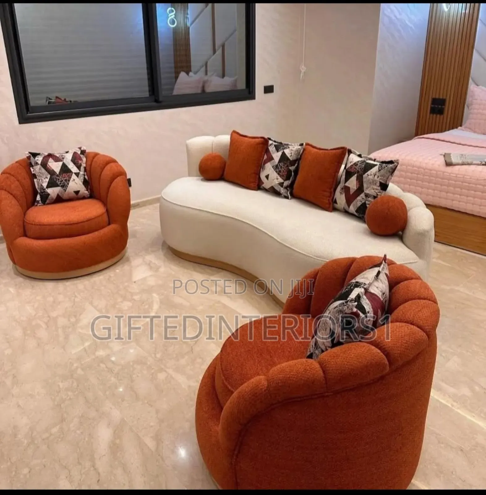 Set Of Morden Curvy Sofa