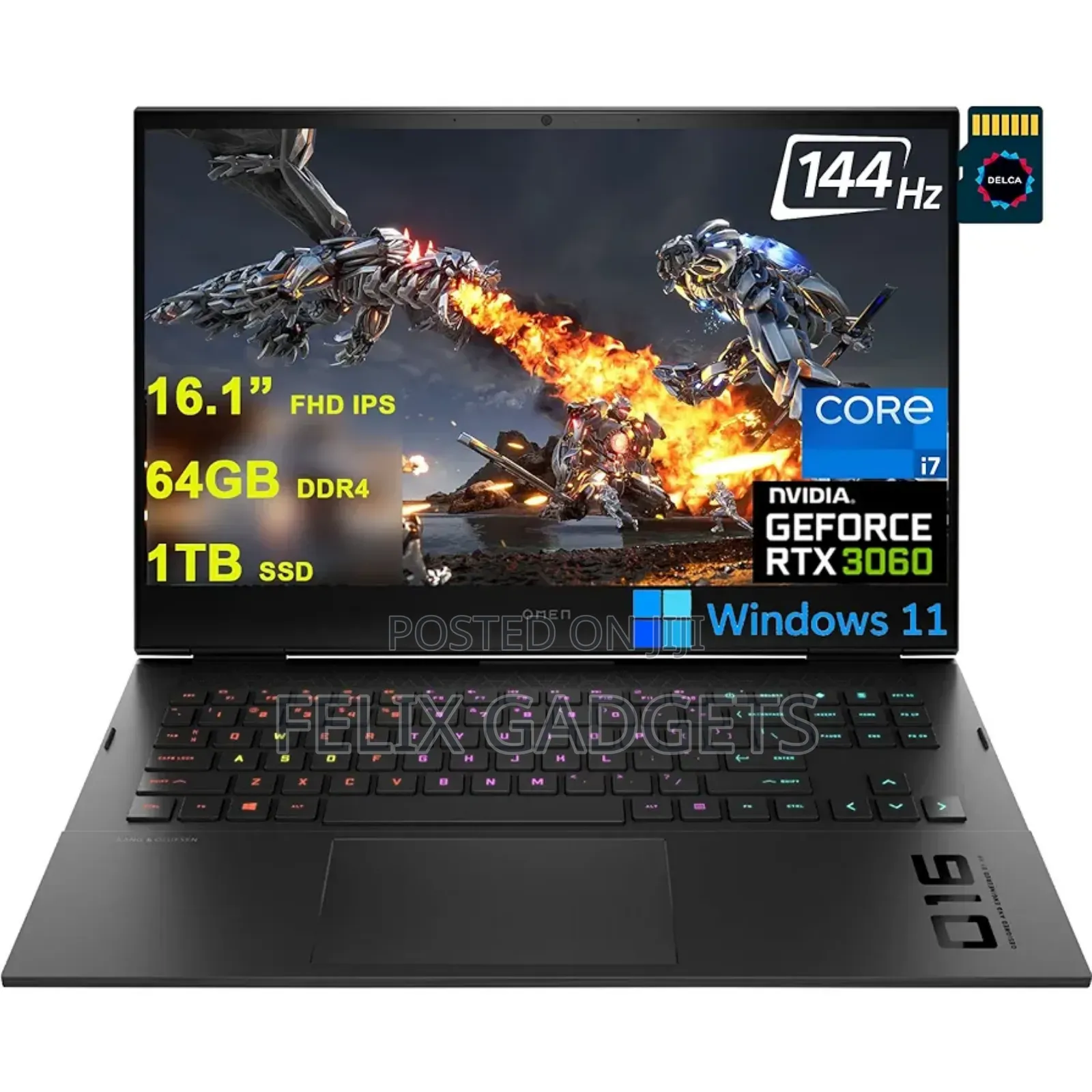 New Laptop HP Omen 16 32GB Intel Core I7 SSD 1T