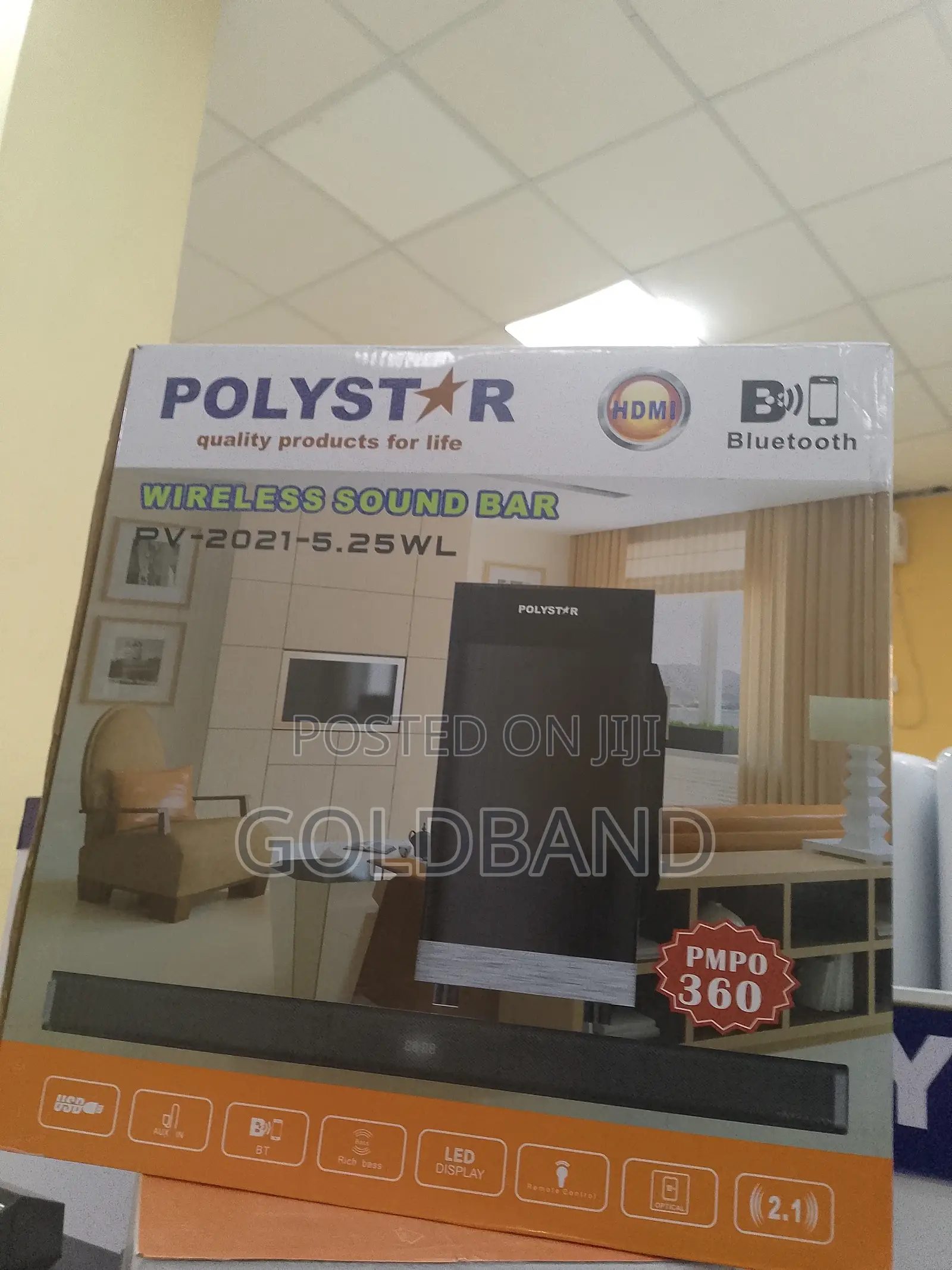Polystar Pv-2021-5.25wl Wireless Soundbar High-Power Output
