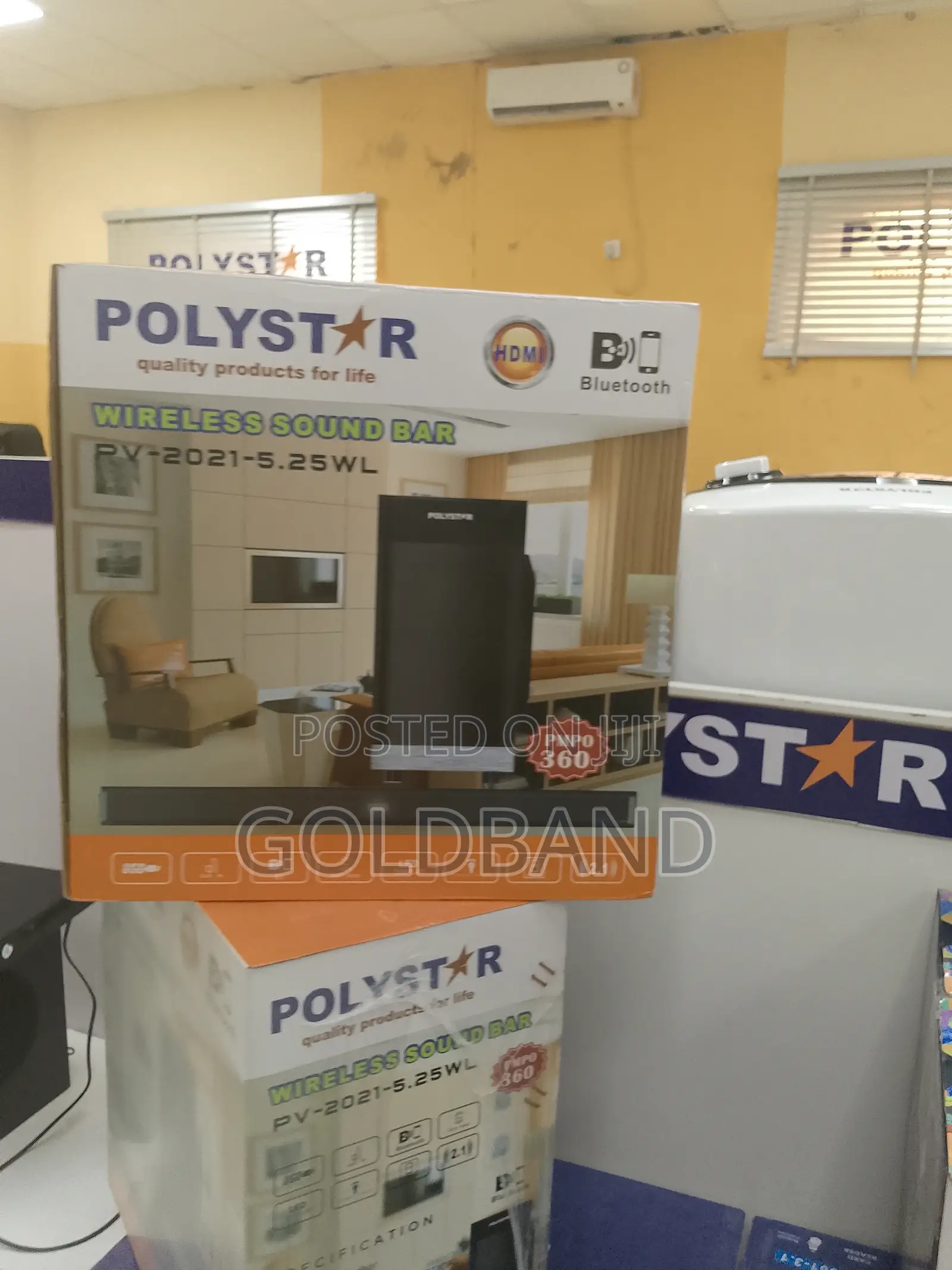 Polystar Wireless Soundbar Pv-2021 Usb Aux Compatible