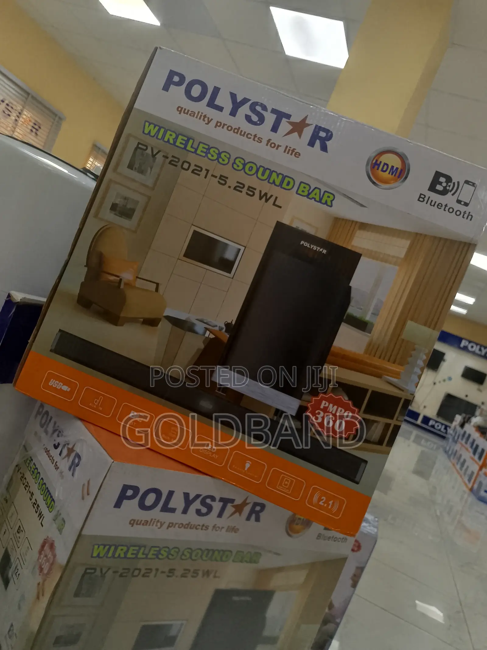 Powerful Audio Setup With Polystar Pv-2021-5.25wl Soundbar