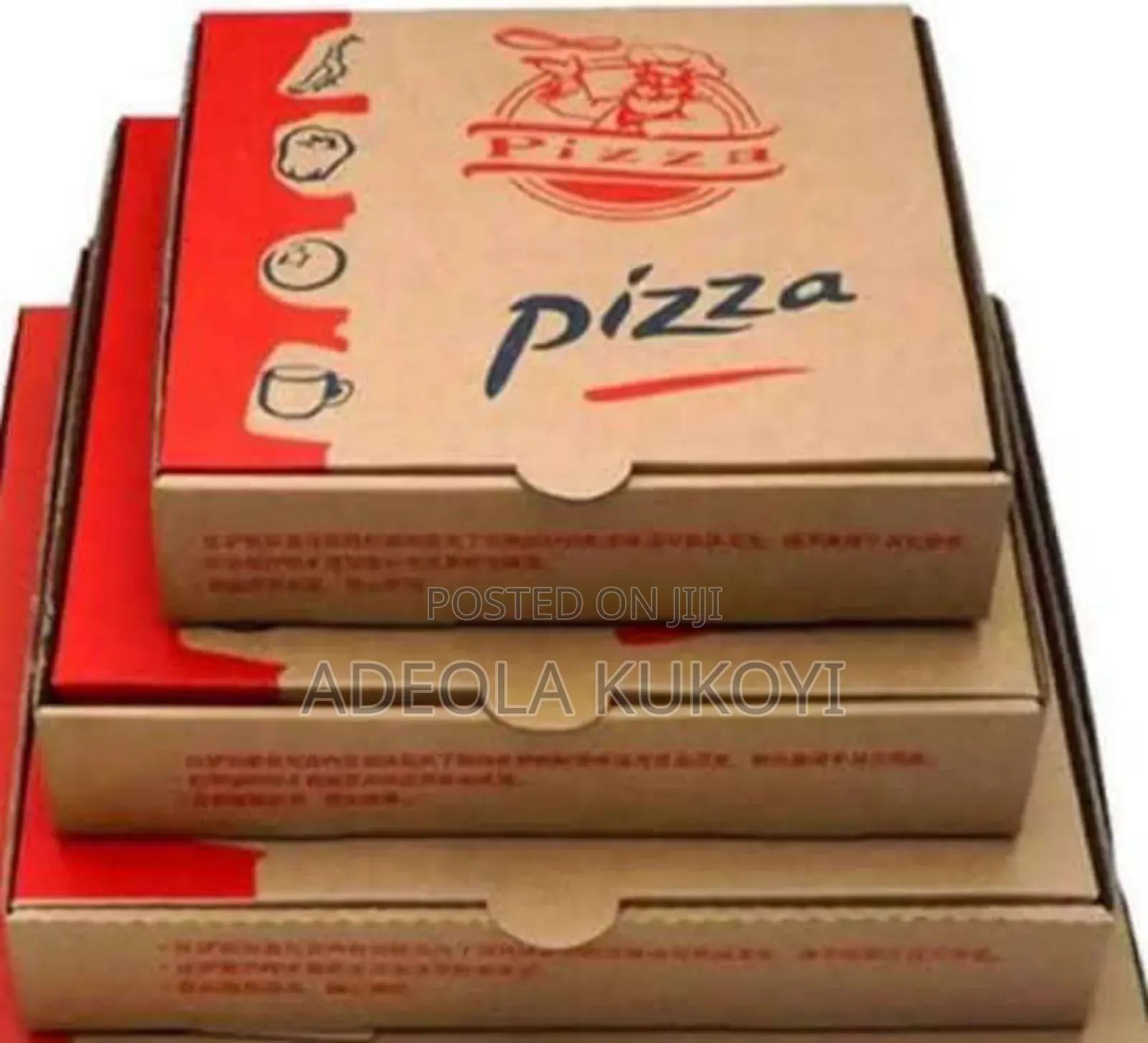 A Pack of 50 Pieces of 10" Pizza Box