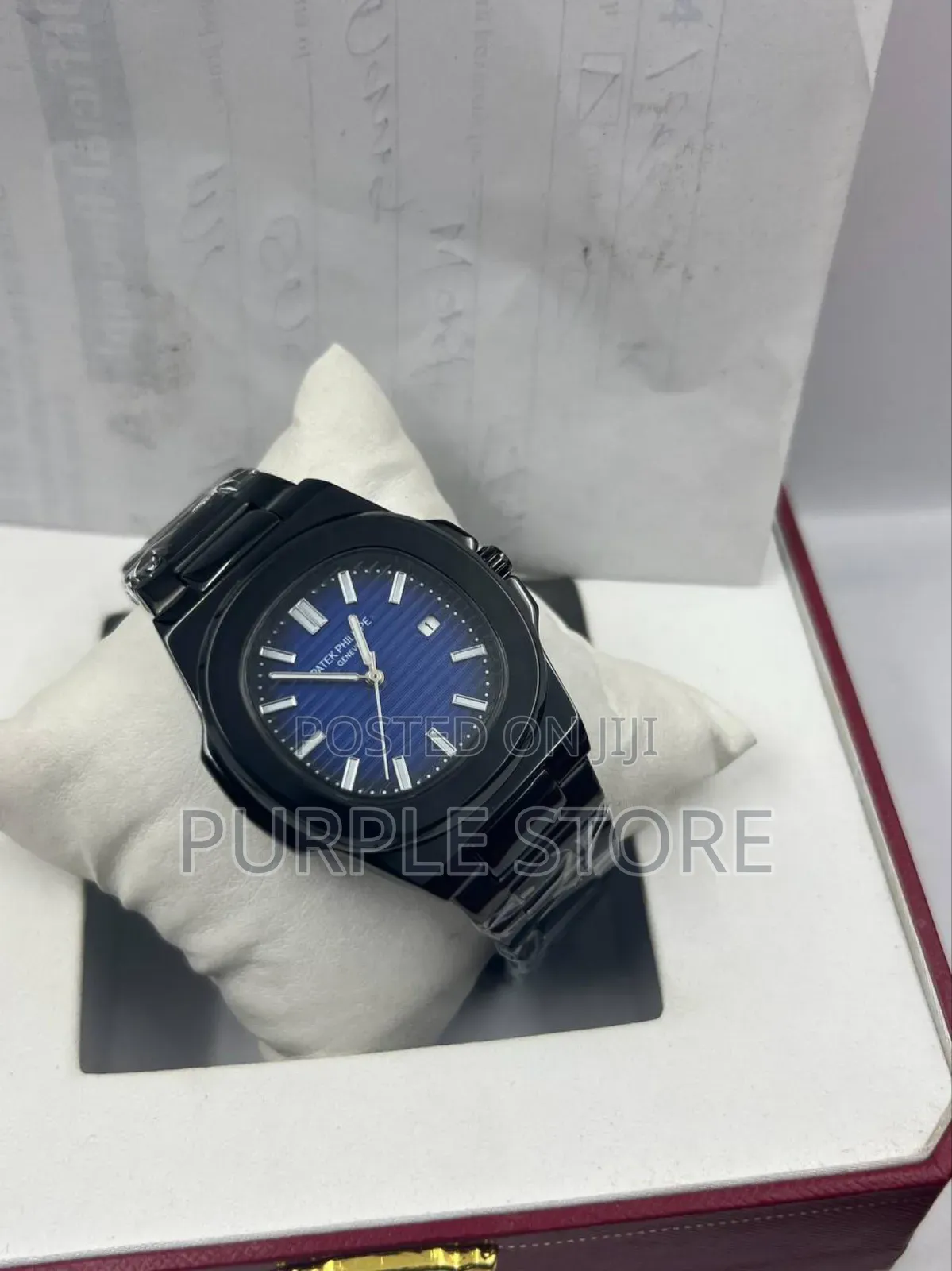 Patek Philippe Steel-Black-Unisex-Watch 