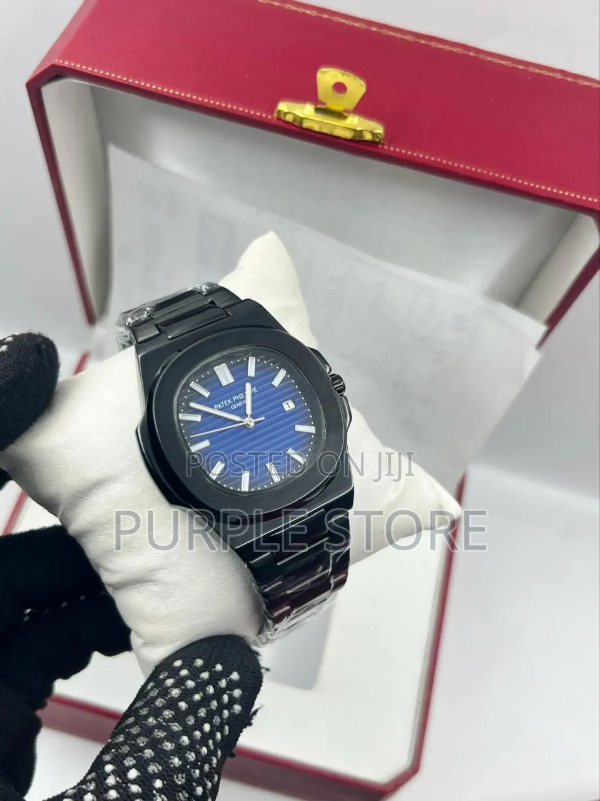 Patek Philippe Steel-Black-Unisex-Watch 