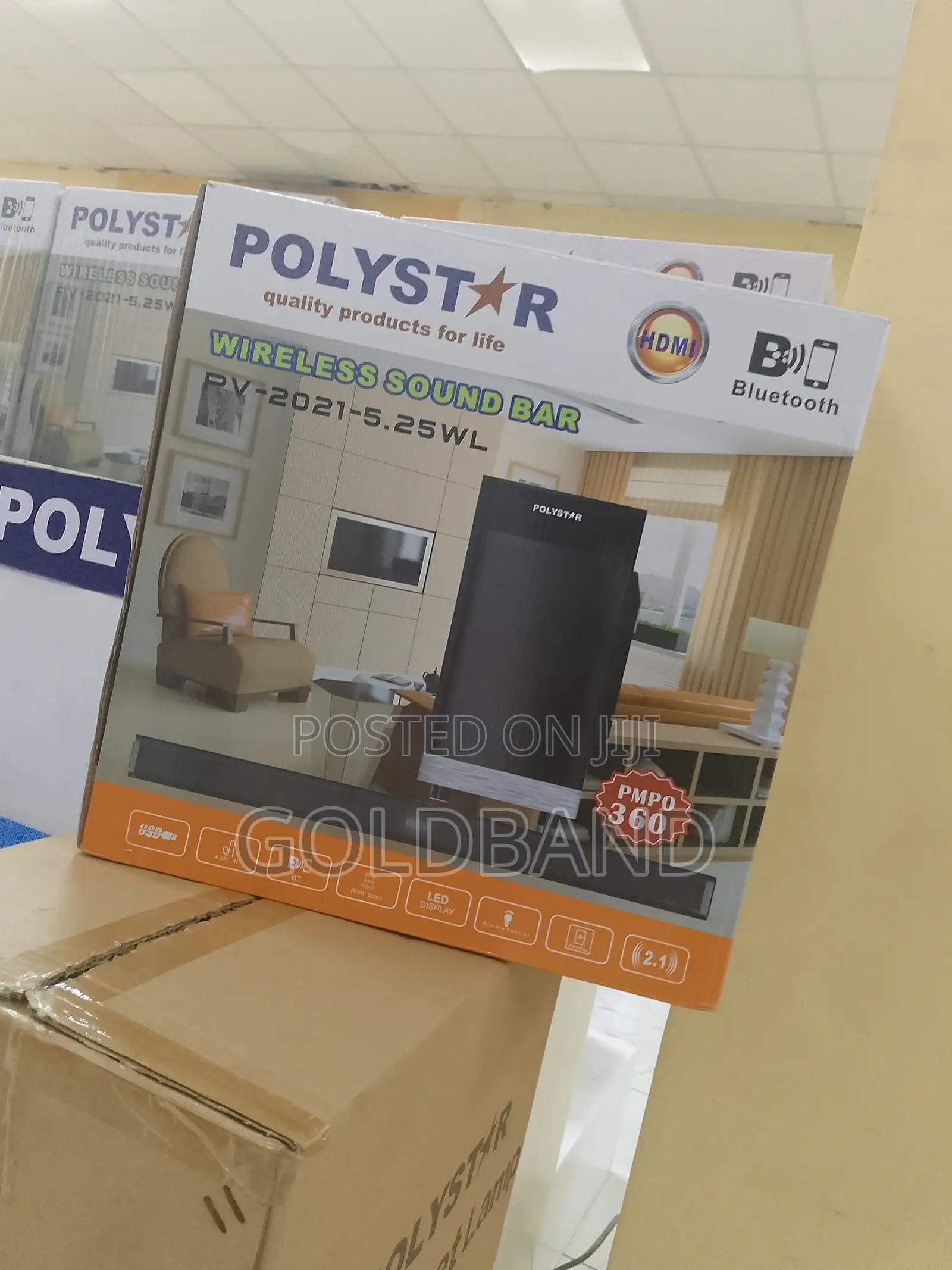 Hassle-Free Audio Setup – Polystar Pv-2021 Wireless Soundbar