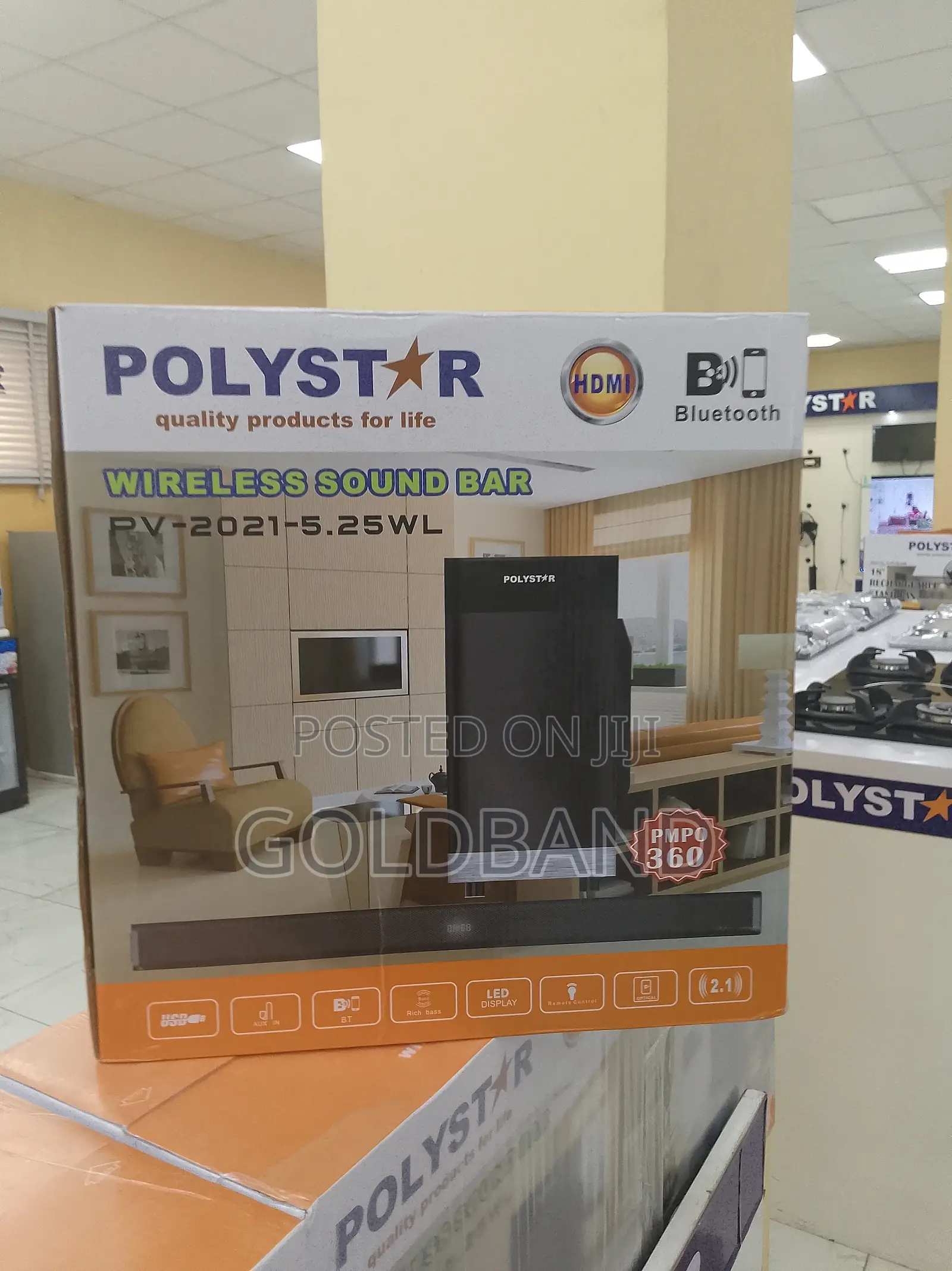 Polystar Bluetooth Soundbar With Wide Connectivity Options
