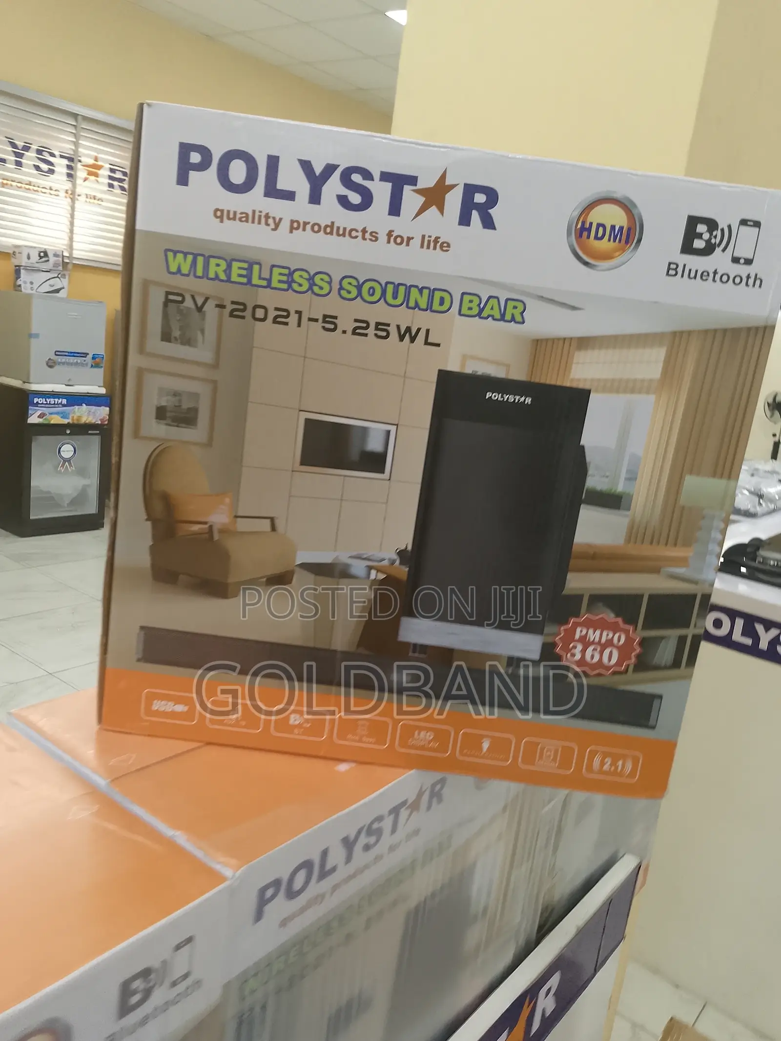 Polystar Wireless Sound Bar With Powerful Bass Bluetooth